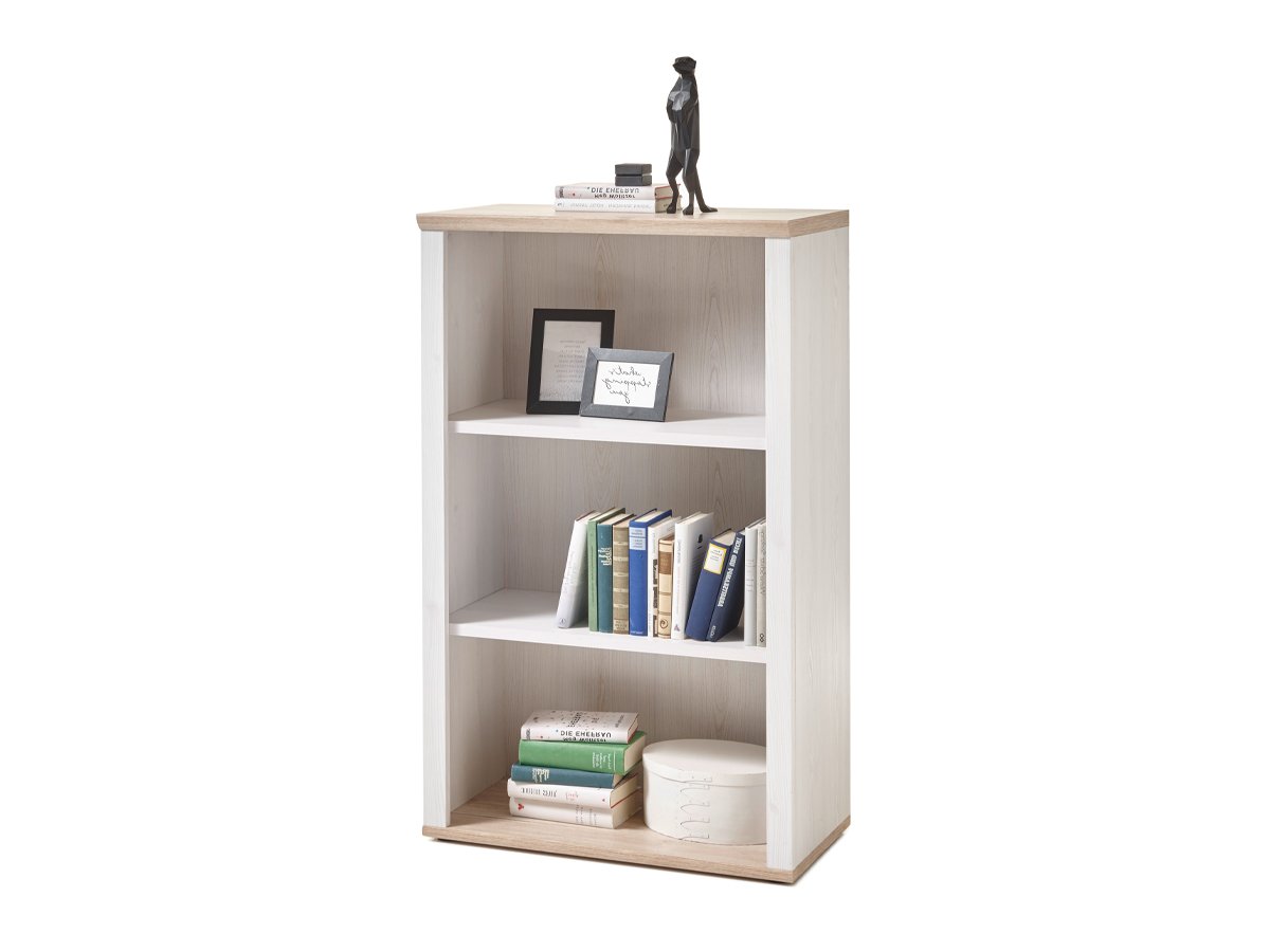 Büroregal San Remo Eiche - Sibiu Lärche 123 cm - ROMANCE Büroregal San Remo Eiche - Sibiu Lärche 123 cm - ROMANCE