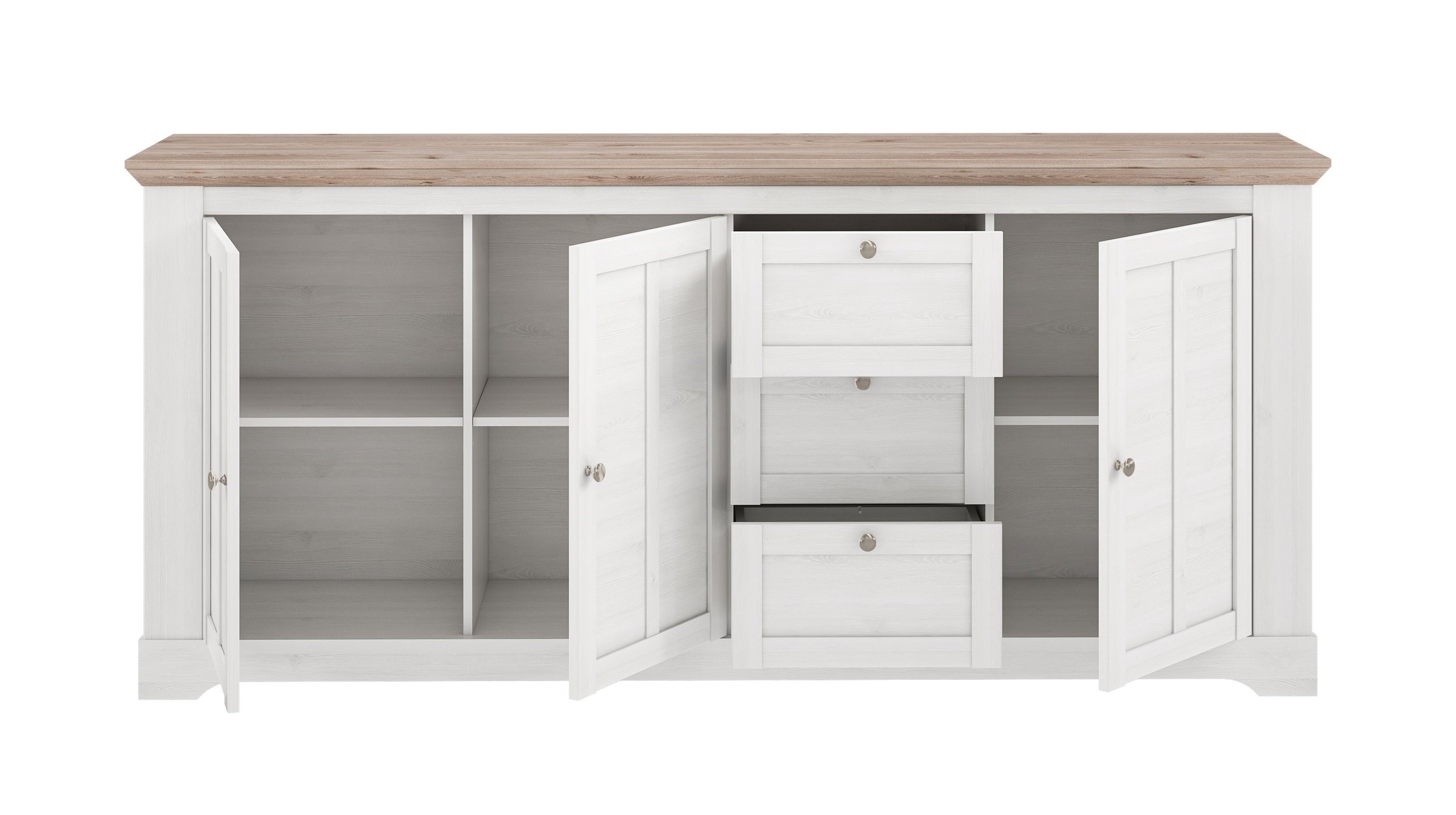 Sideboard Schneeeiche 205 cm 3-türig - ILOPPA