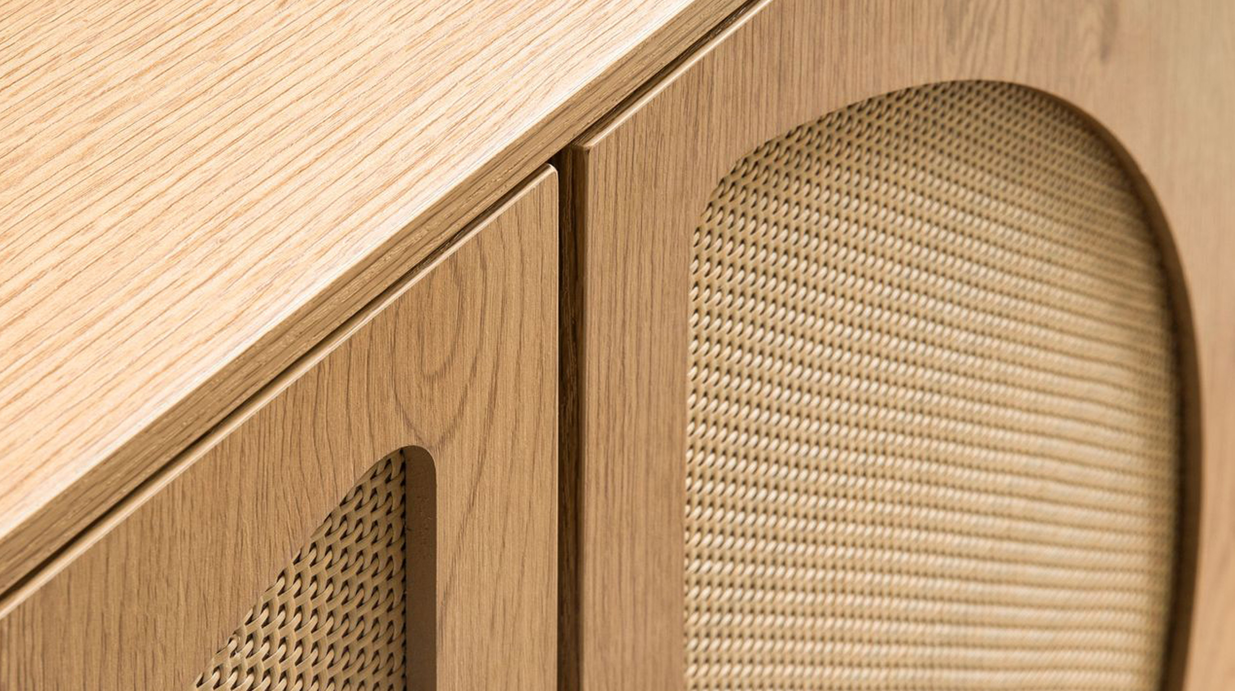 Kommode Eiche Holzdekor - Rattan 80 cm x 39 cm - RATVAN
