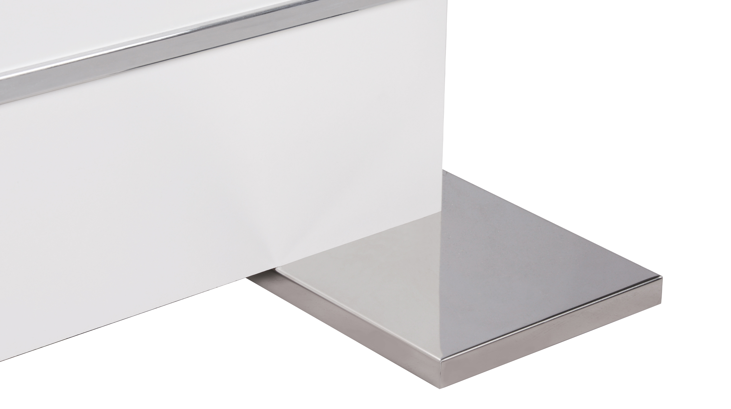 Säulentisch 160 - 200 cm weiß - ausziehbar - MANTOVA