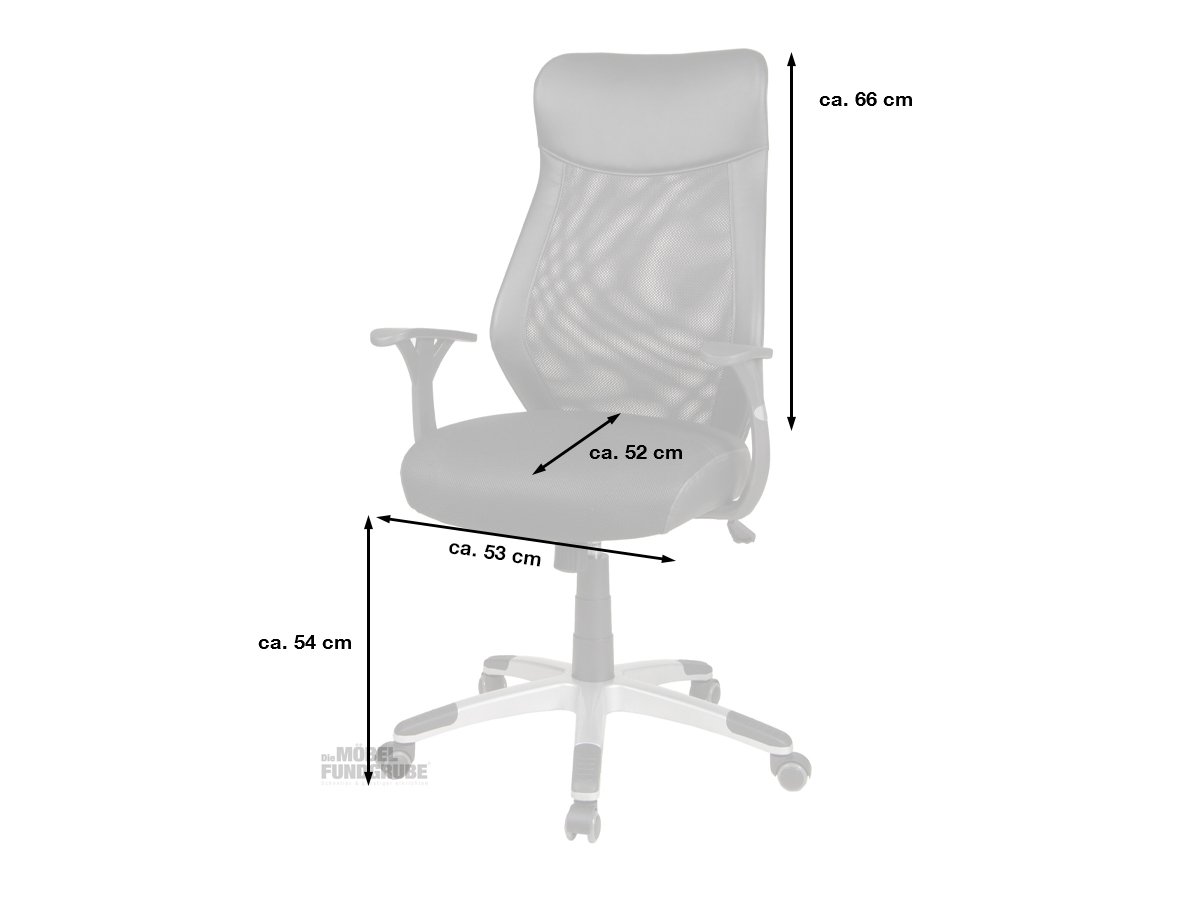 Bürostuhl schwarz verstellbar - Drehstuhl - NIKO