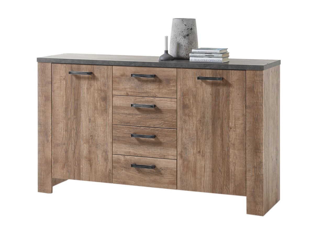 Sideboard mit 4 Schubladen Samdal - anthrazit 148 cm - EDMONTON Sideboard mit 4 Schubladen Samdal - anthrazit 148 cm - EDMONTON