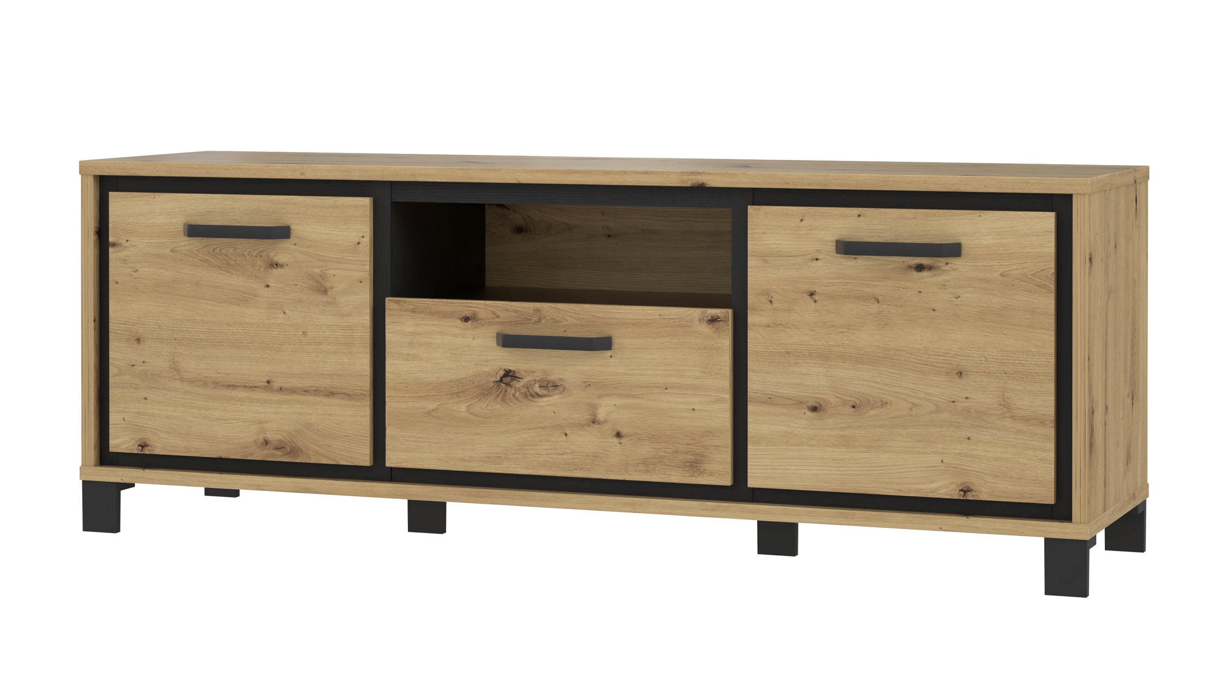 TV - Lowboard Artisan Eiche - 159 cm - TRONDHEIM TV - Lowboard Artisan Eiche - 159 cm - TRONDHEIM