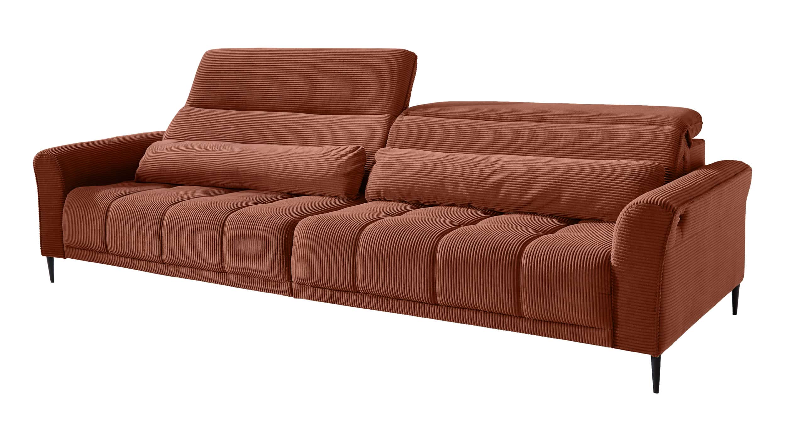 Big Sofa Cord rost - 280 cm - Nosagunterfederung - LOGAN Big Sofa rost - Cordbezug - 280 cm - Nosagunterfederung - LOGAN