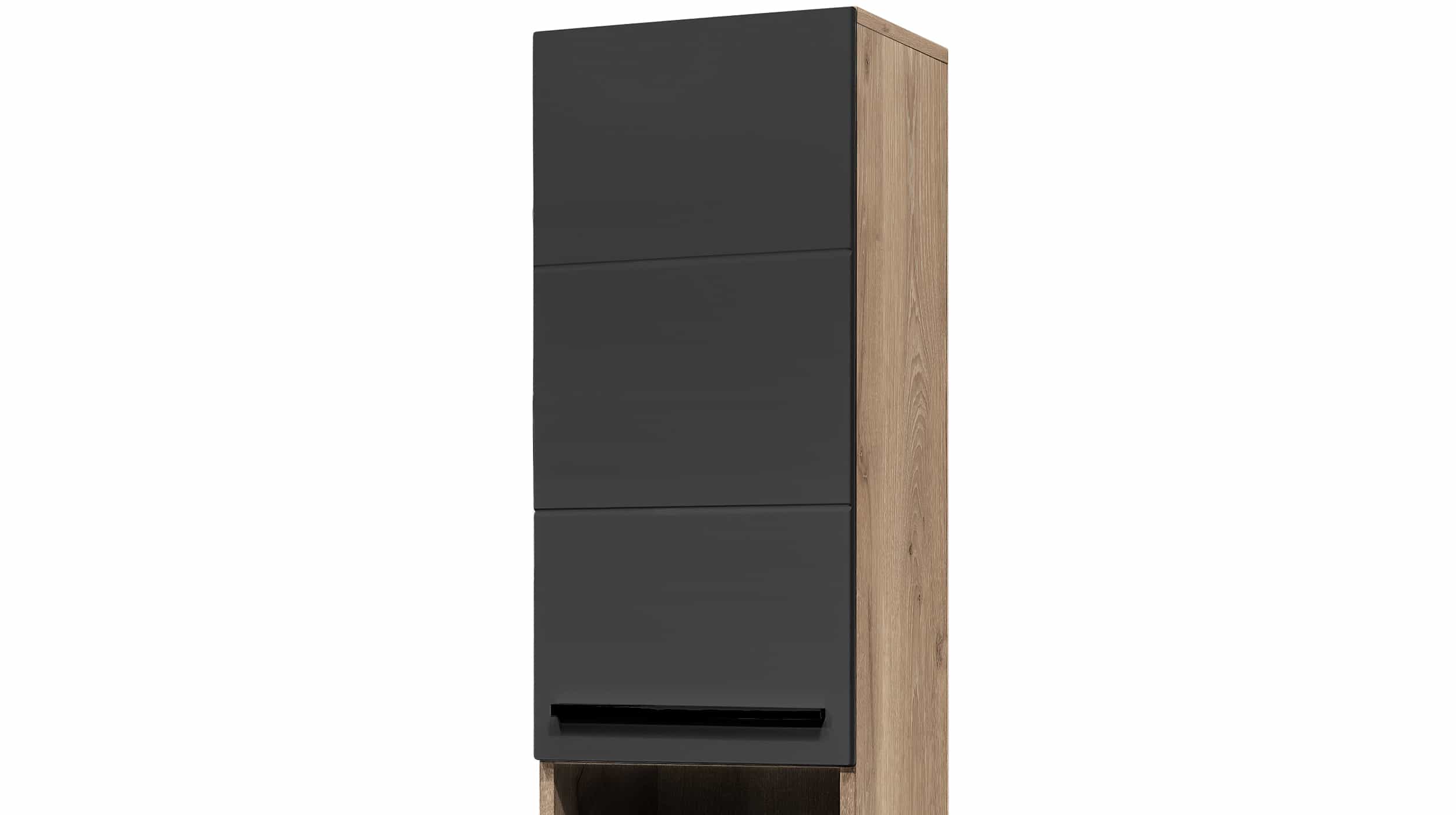 Bad Hochschrank schwarz - Viking Oak 190 cm - VISTA