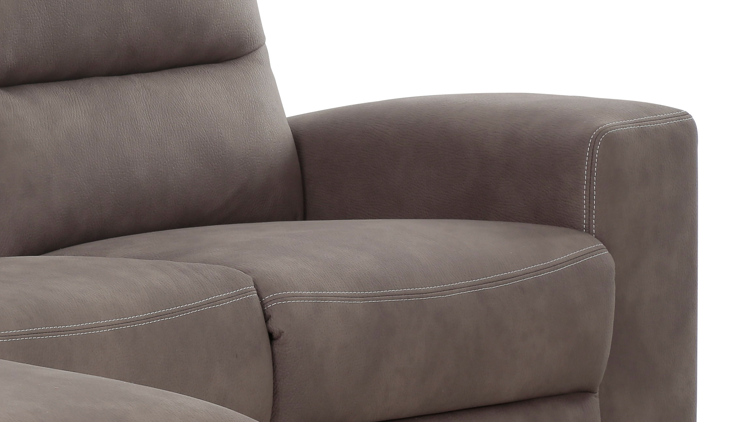 Ecksofa braun 216 x 156 cm mit Relaxfunktion Federkern - PALINA