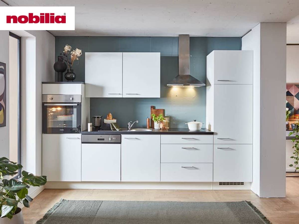 U-Küche  330 cm - mit Geräten - Küchenfronten matt - SPEED