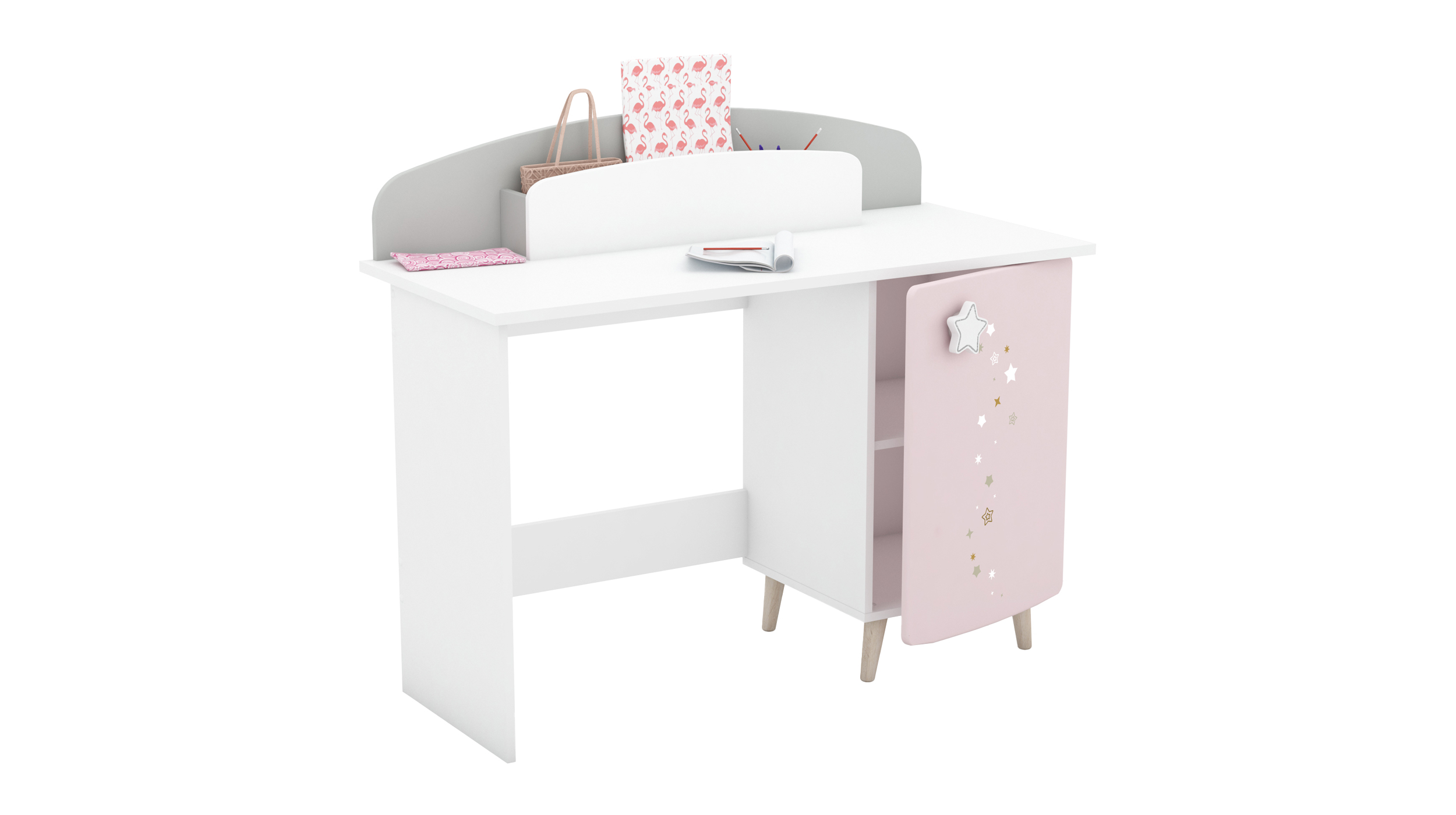Kinderschreibtisch 113 cm weiß - ETOILES Kinderschreibtisch 113 cm weiß - ETOILES
