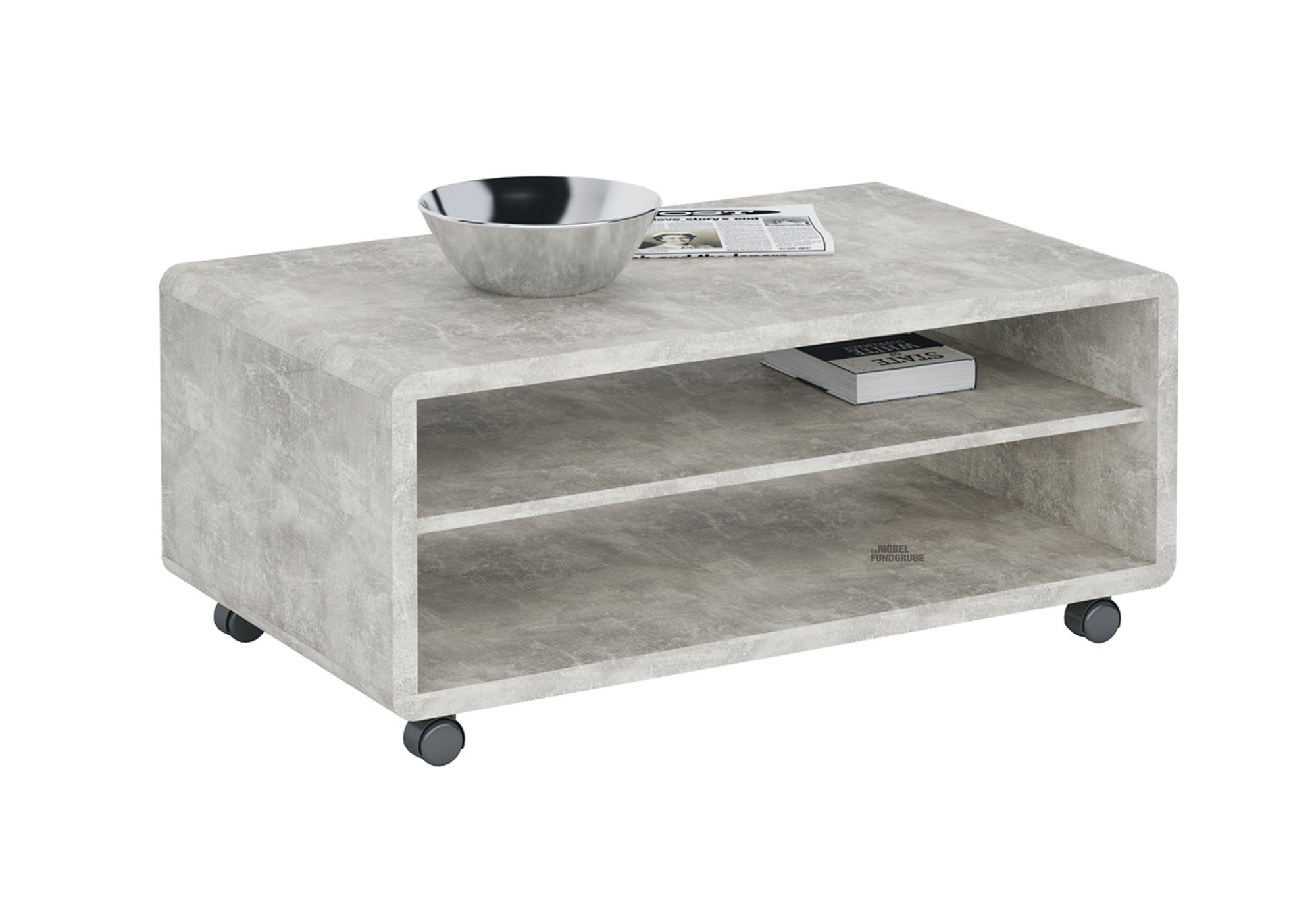 Couchtisch Betonoptik 100 x 59 cm - MARTIGNY Couchtisch Betonoptik 100 x 59 cm - MARTIGNY
