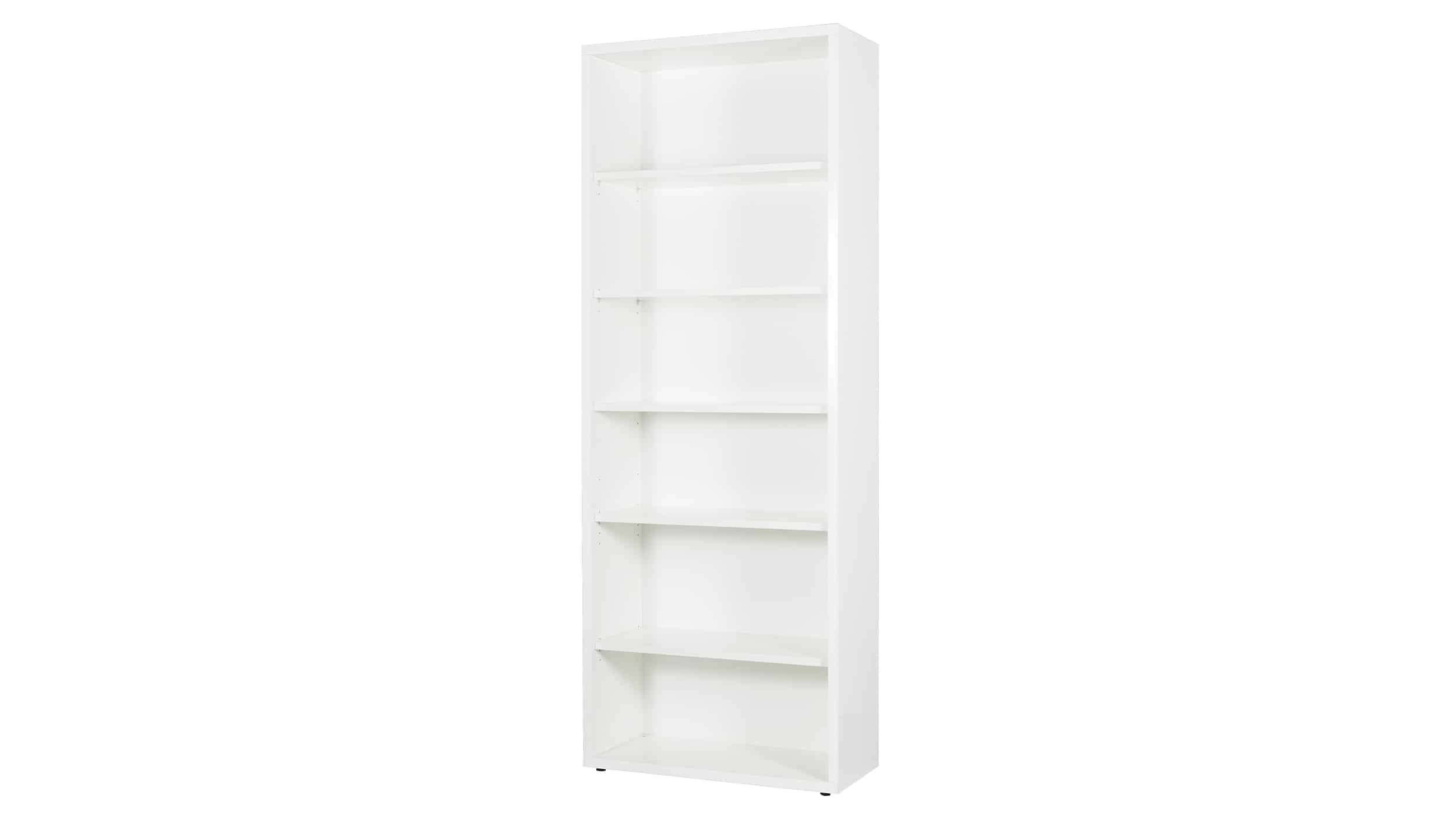 Bücherregal Büroregal weiß hochglanz 82 x 217 cm - DISEGNO Bücherregal Büroregal weiß hochglanz 82 x 217 cm - DISEGNO