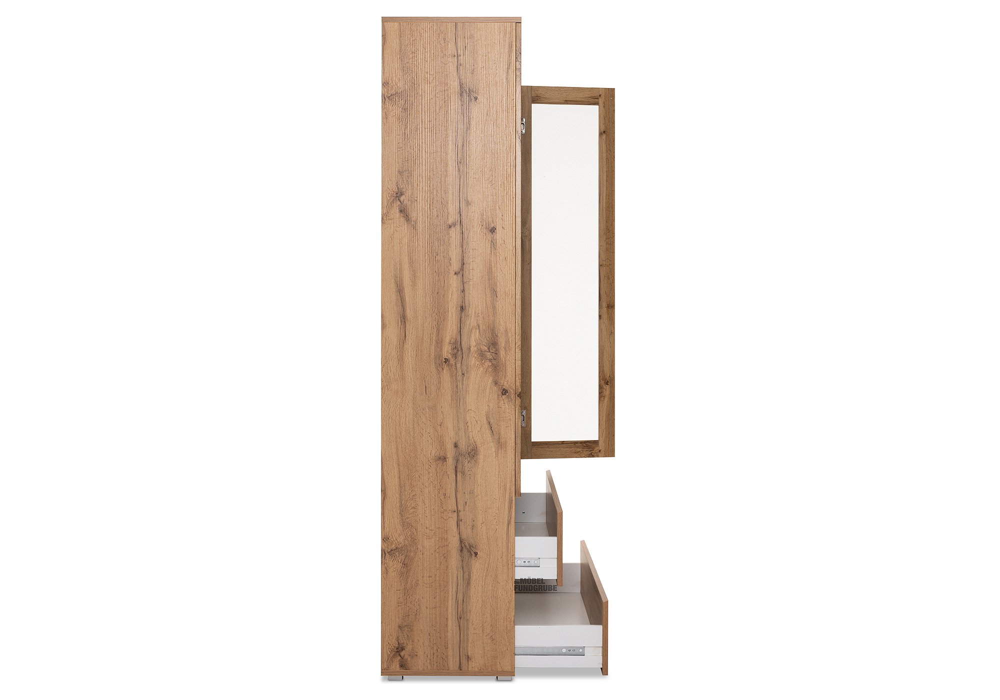 Vitrine mit 2 Glastüren Honig Eiche - 191 cm - IMAGE