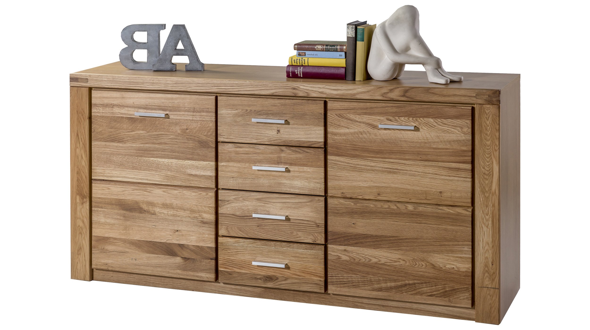 Sideboard Wildeiche teilmassiv geölt 159 cm - FREYJA Sideboard Wildeiche teilmassiv geölt 159 cm - FREYJA