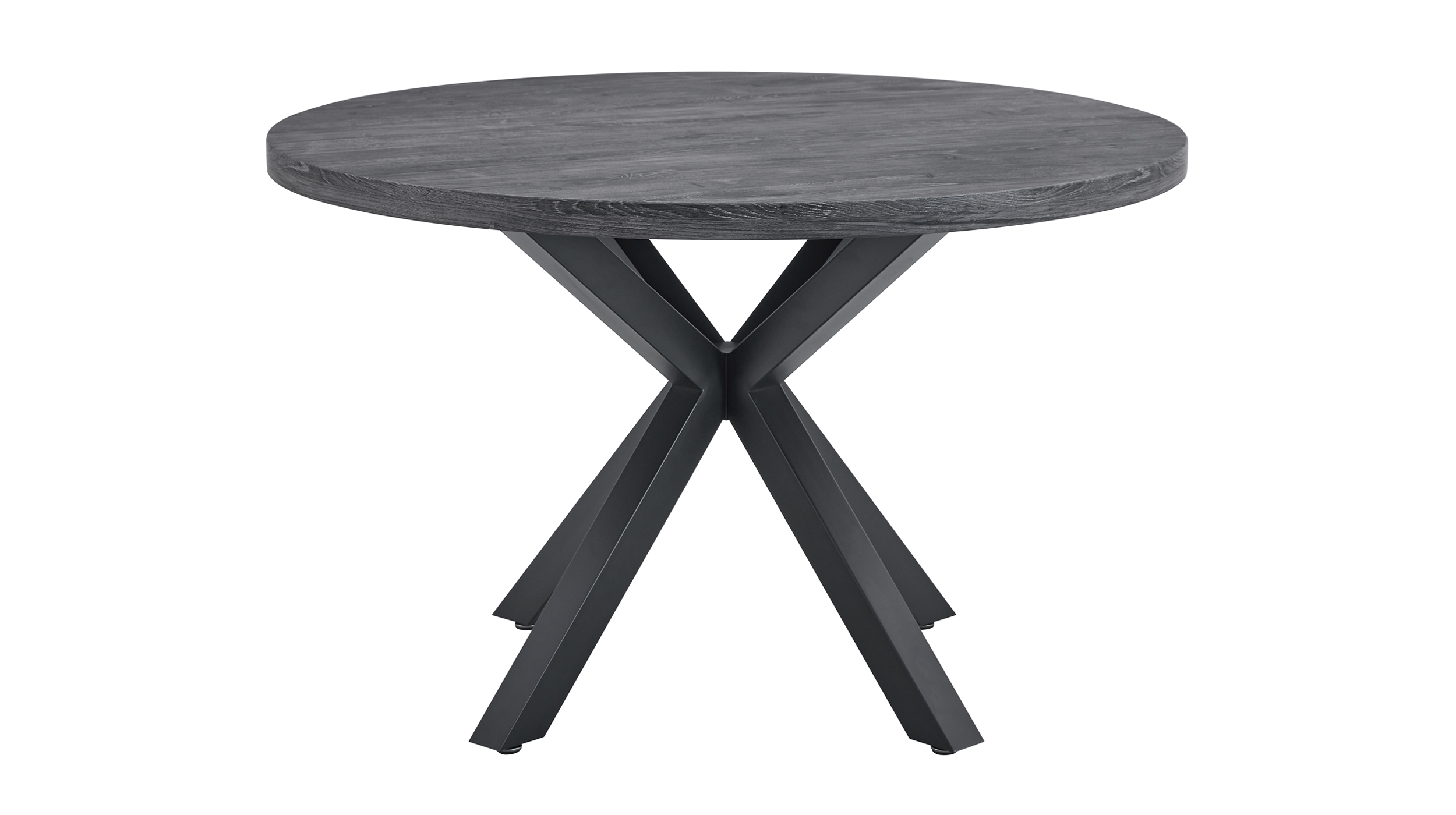 Esstisch rund 120 cm Akazie grau - schwarz - DAMIRA Esstisch rund 120 cm Akazie grau - schwarz - DAMIRA