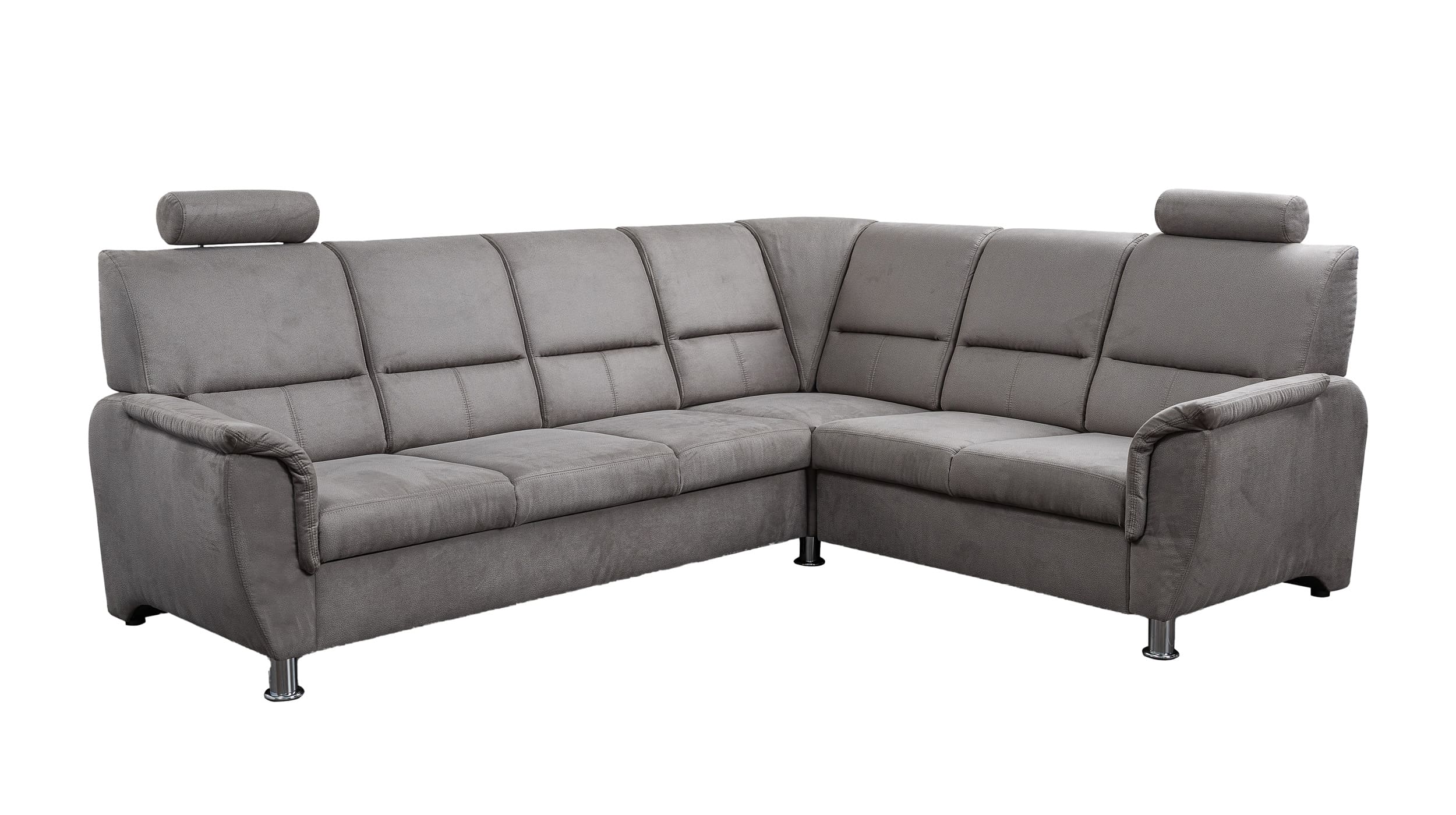 Ecksofa mit Schlaffunktion grau Bettkasten 270 cm - NEVADA Ecksofa mit Schlaffunktion grau 270 x 225 cm - NEVADA
