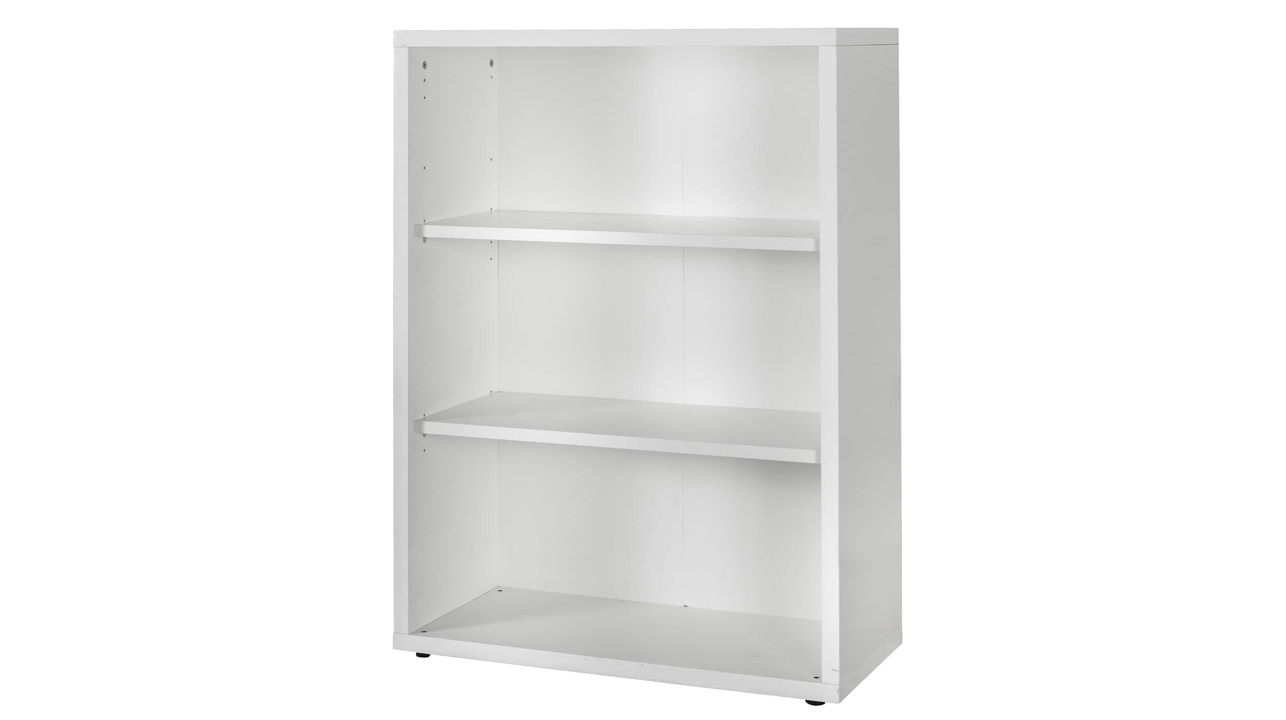 Bücherregal Büroregal weiß hochglanz 82 x 112 cm - DISEGNO Bücherregal Büroregal weiß hochglanz 82 x 112 cm - DISEGNO
