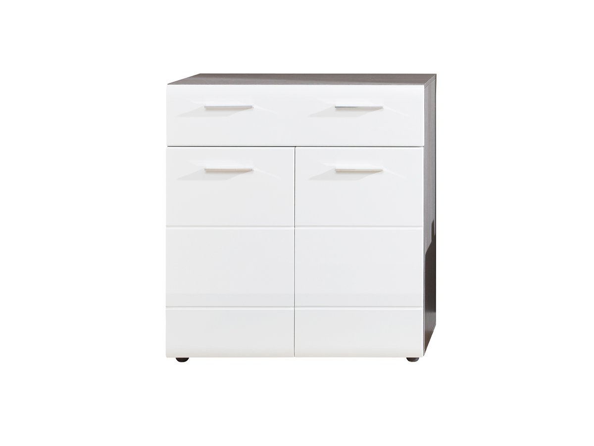 Kommode weiß hochglanz 80 cm - LINE Kommode weiß hochglanz 80 cm - LINE