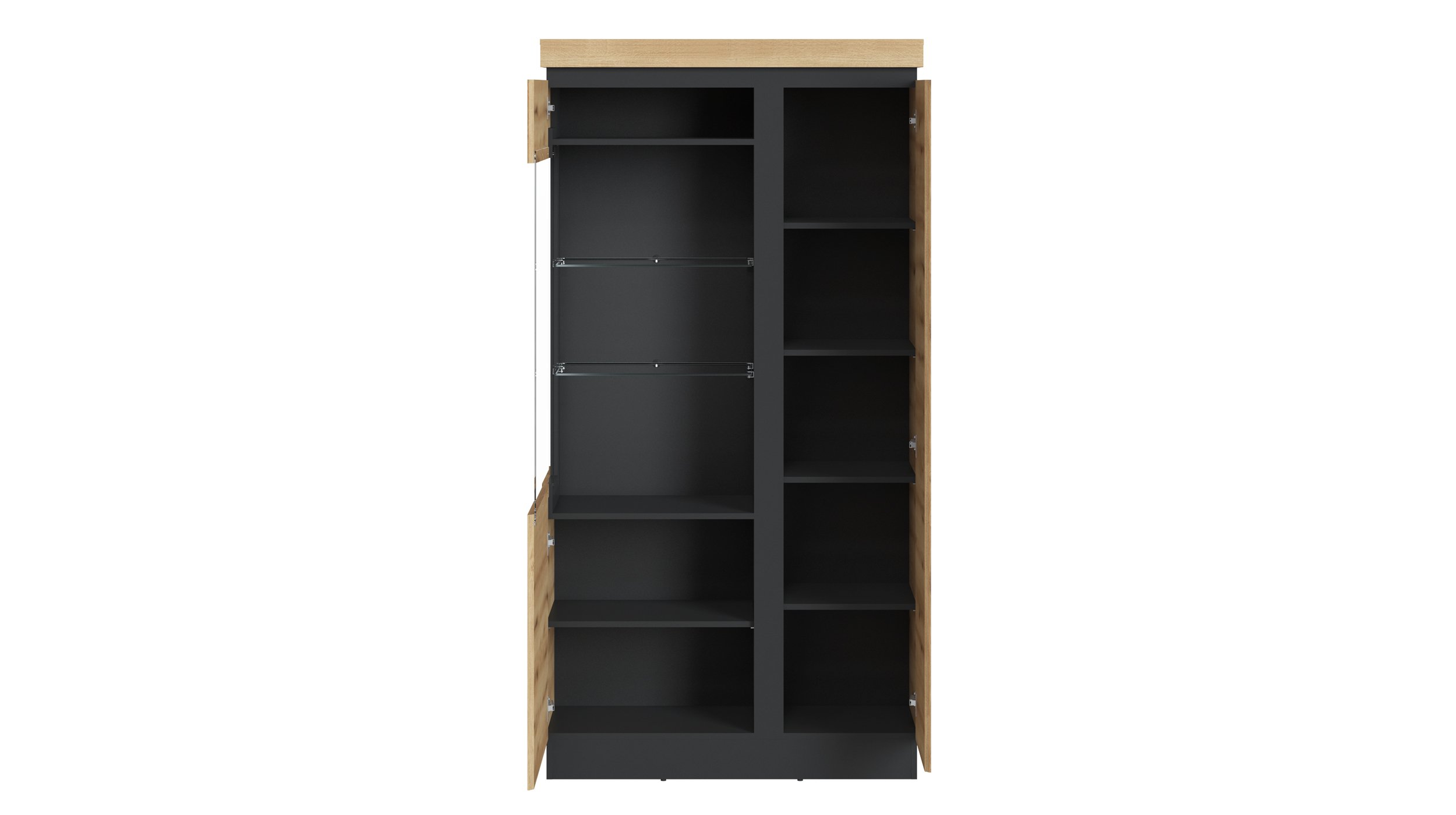 Vitrine Coast Evoke Eiche - grau 201 cm - CORTE