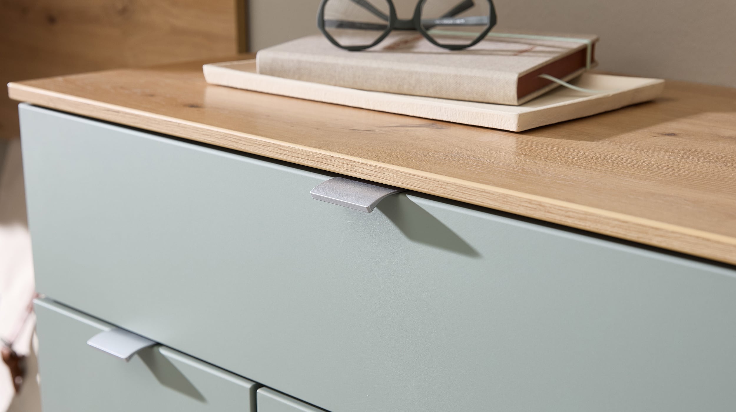 Schuhschrank grün - Artisan Eiche 78 x 103 cm - BARI