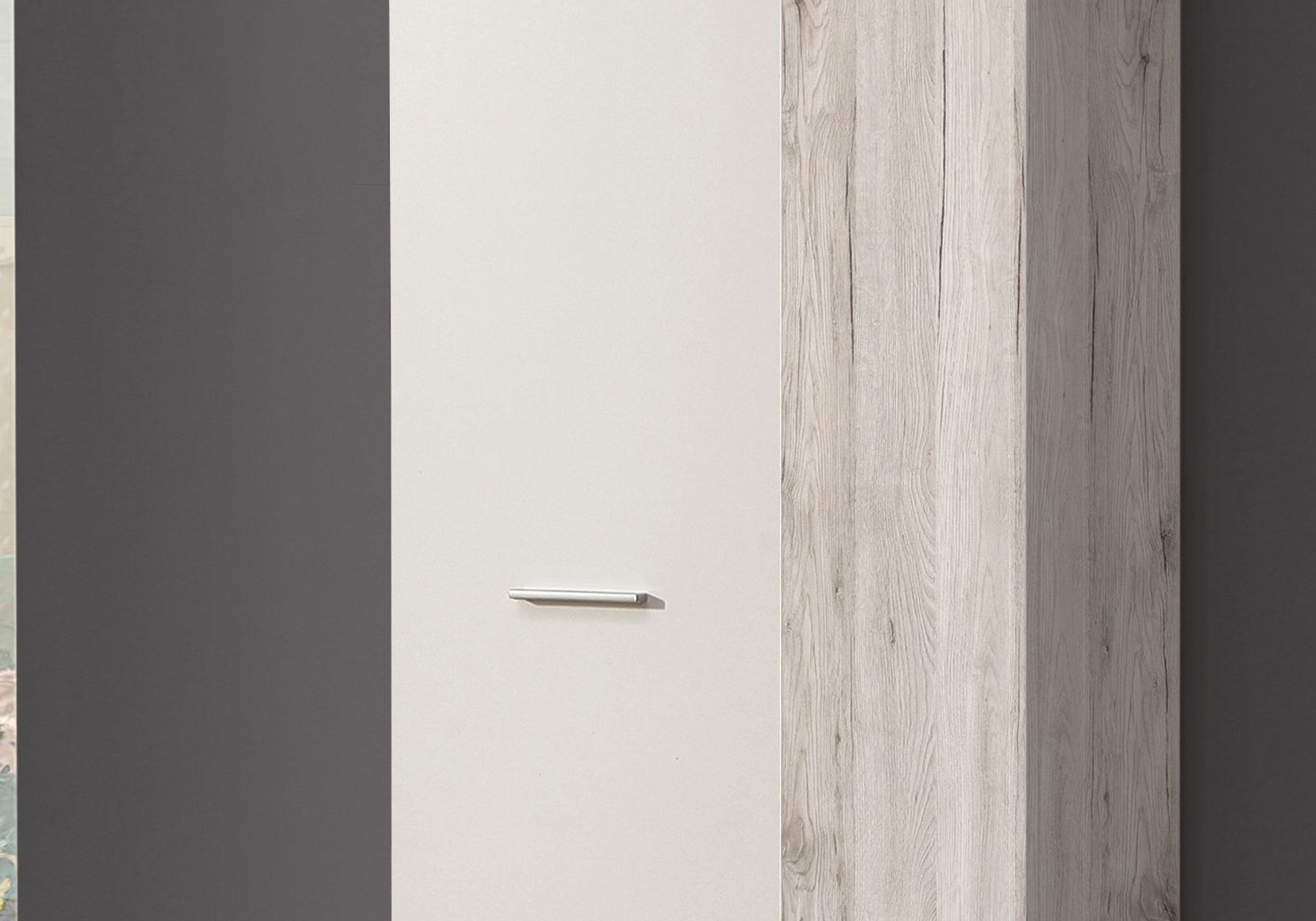 Mehrzweckschrank Sandeiche - weiß 69 x 179 cm - NET