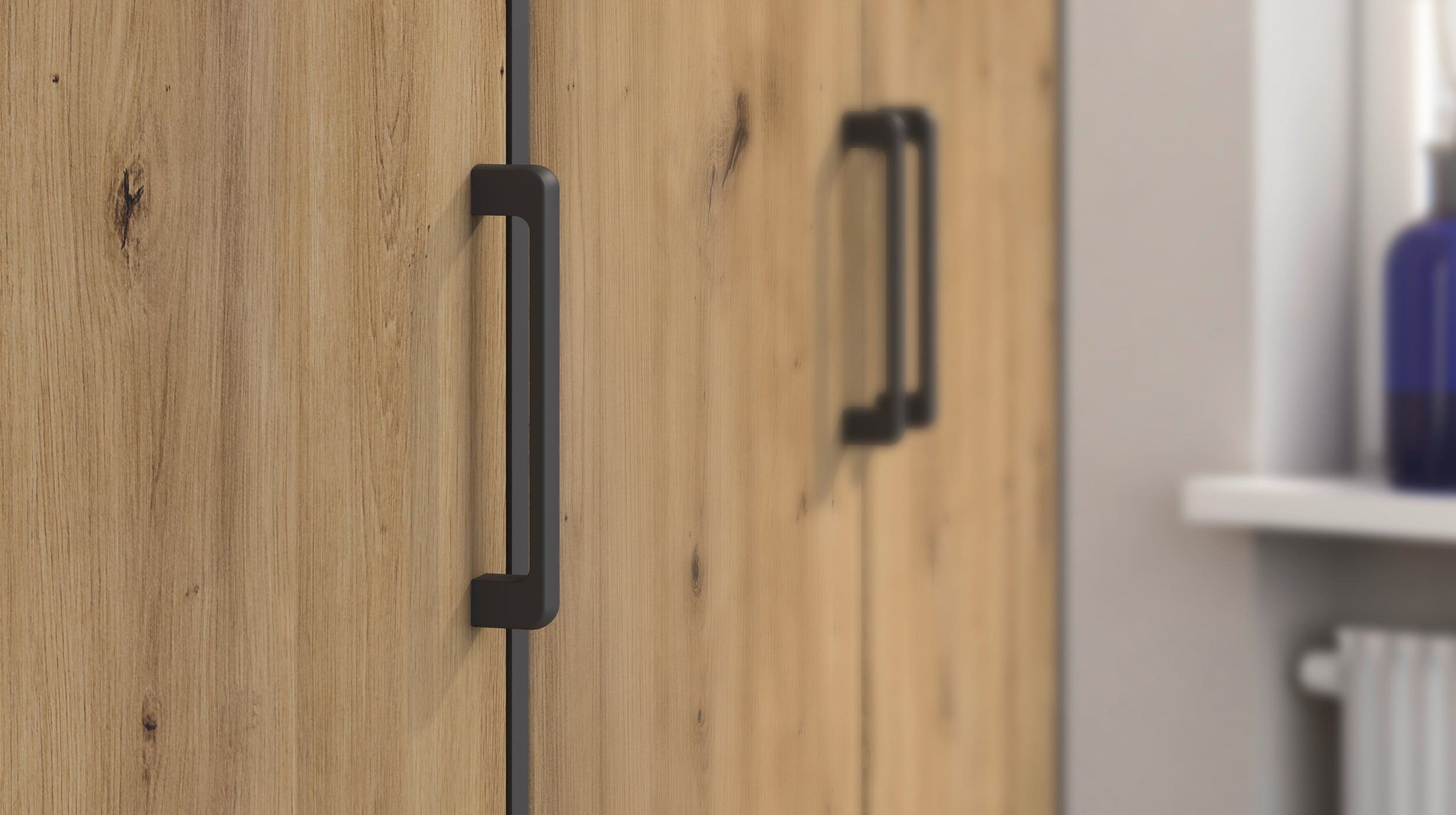 Kleiderschrank 140 cm Artisan Eiche - grau - VOYAGER