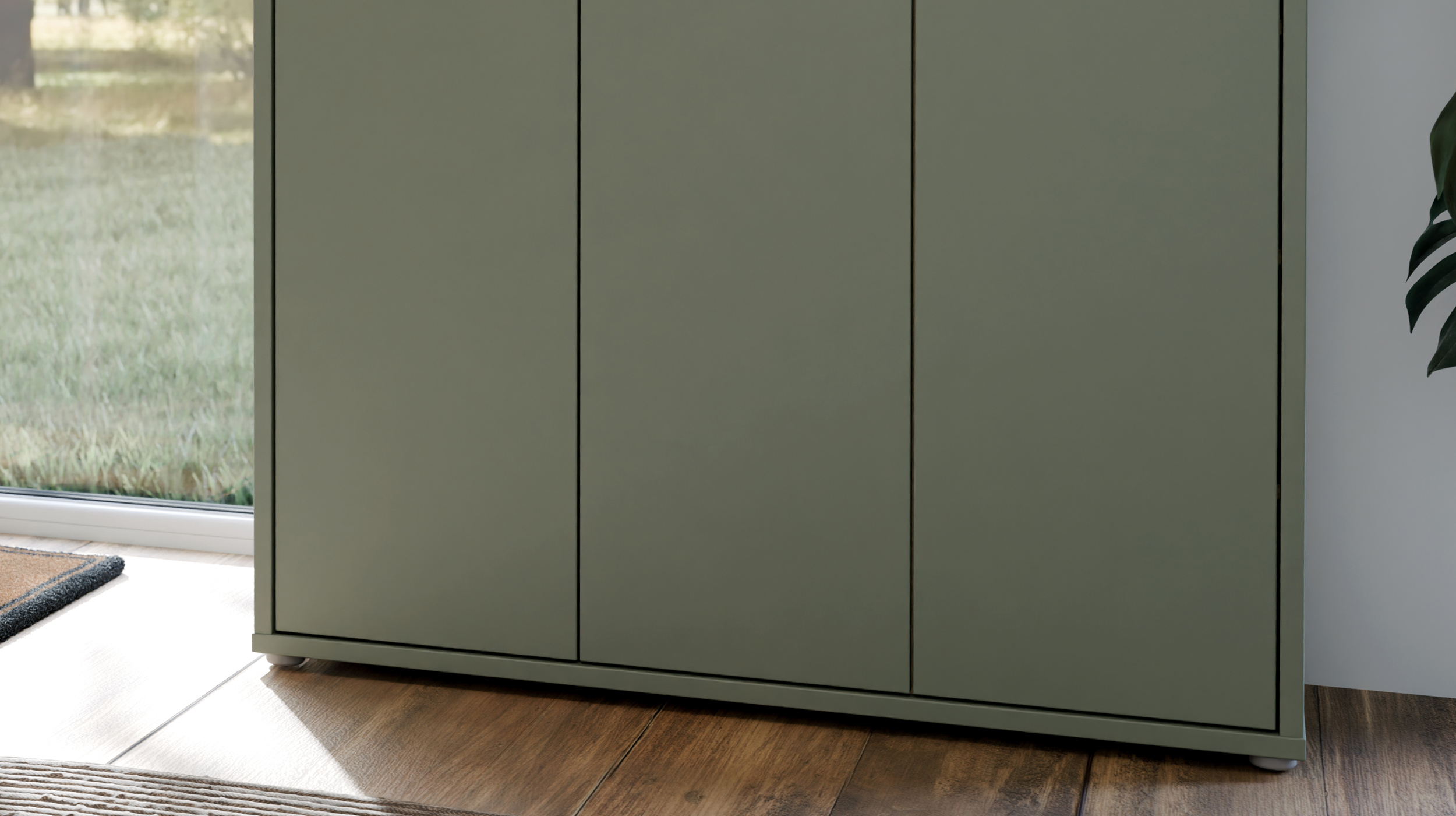 Schuhschrank grün 109 x 192 cm 6-türig - ALICE