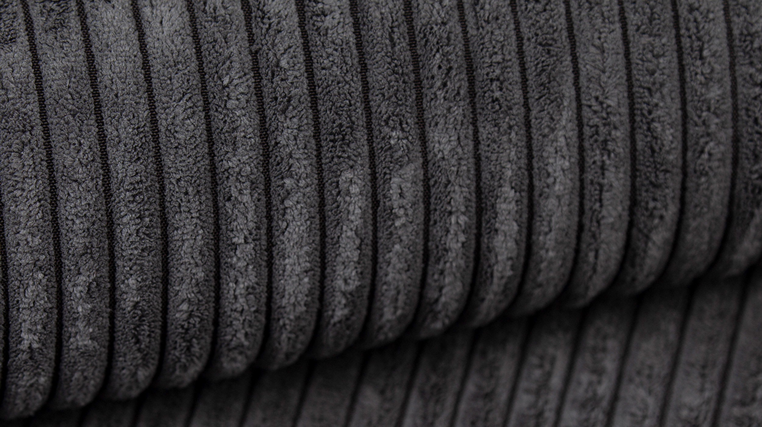 Ecksofa Cord anthrazit 335 x 225 cm - VERONA