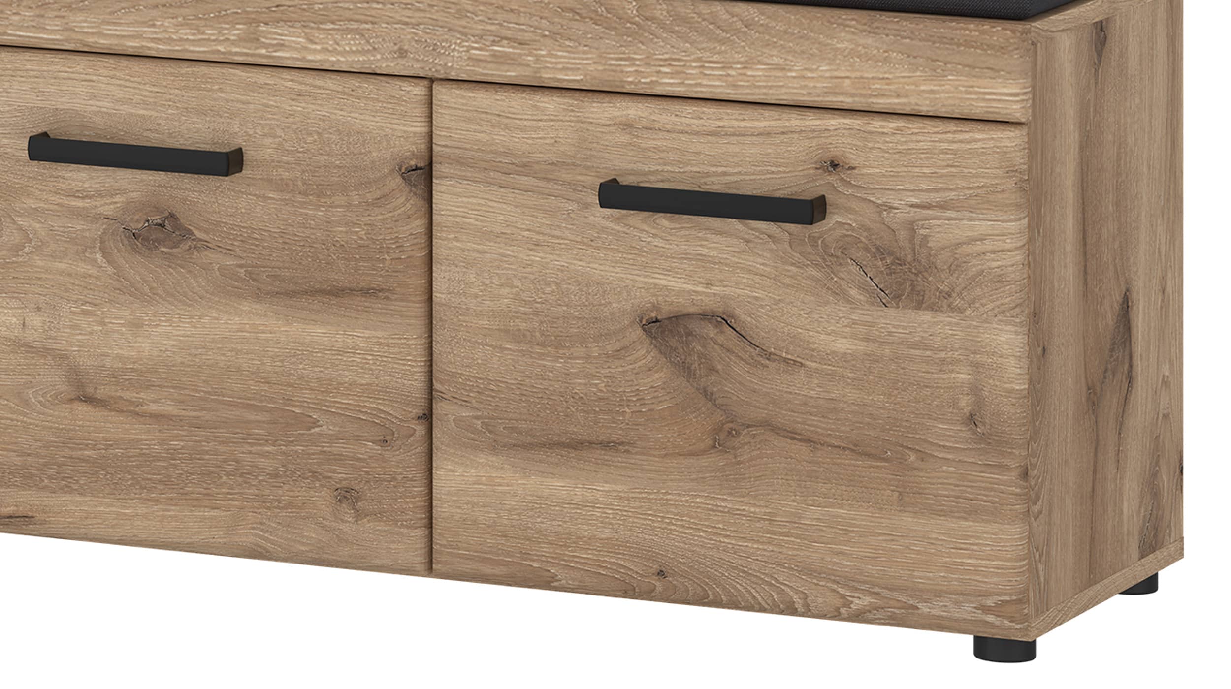 Garderobenbank Viking Eiche - grau 93 cm - GRANO