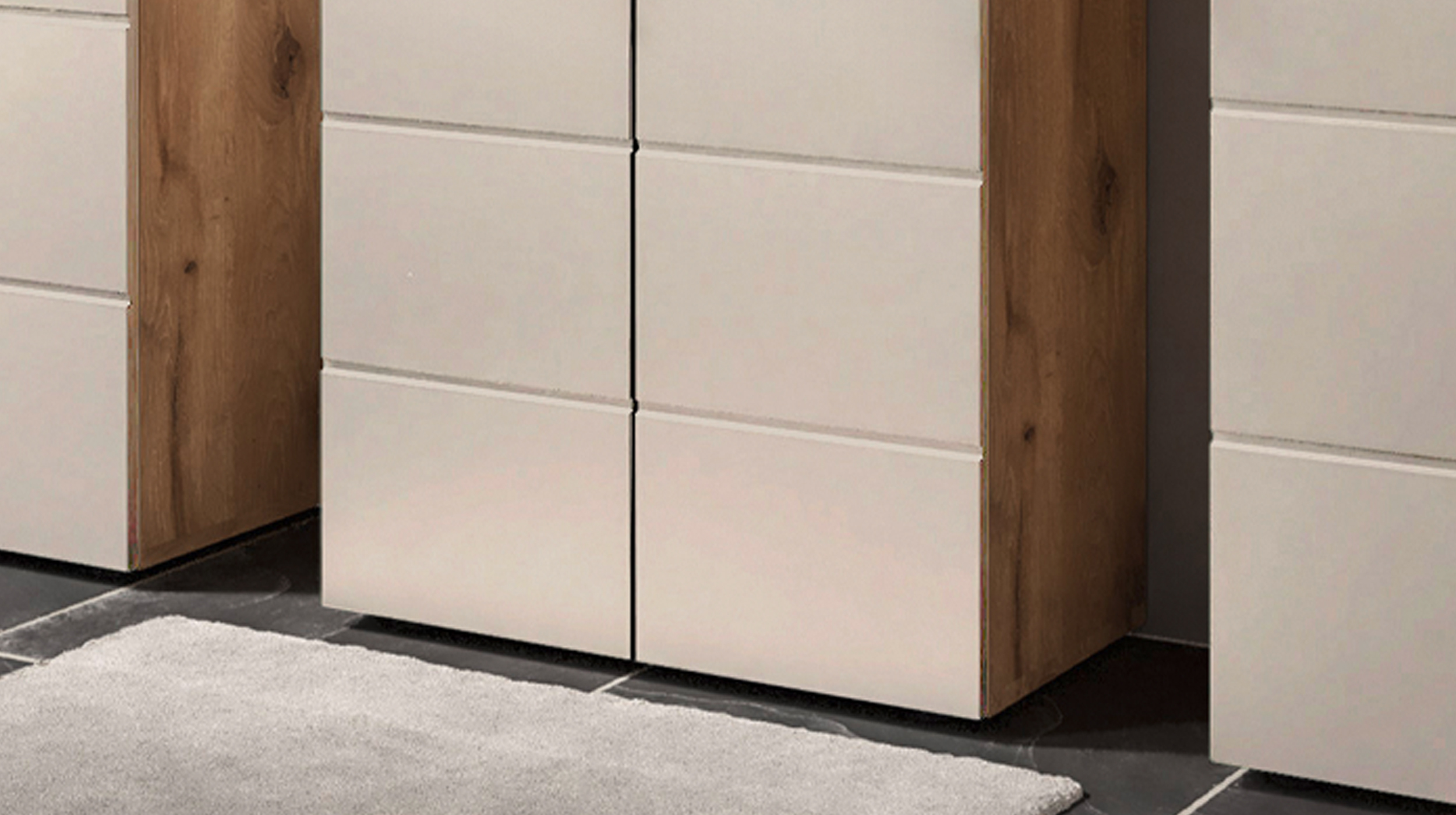 Waschbeckenunterschrank Viking Eiche - beige 60 cm - KRETA