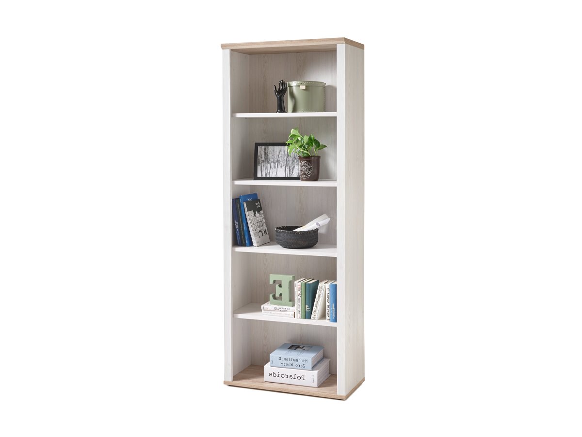 Büroregal San Remo Eiche - Sibiu Lärche 202 cm - ROMANCE Büroregal San Remo Eiche - Sibiu Lärche 202 cm - ROMANCE