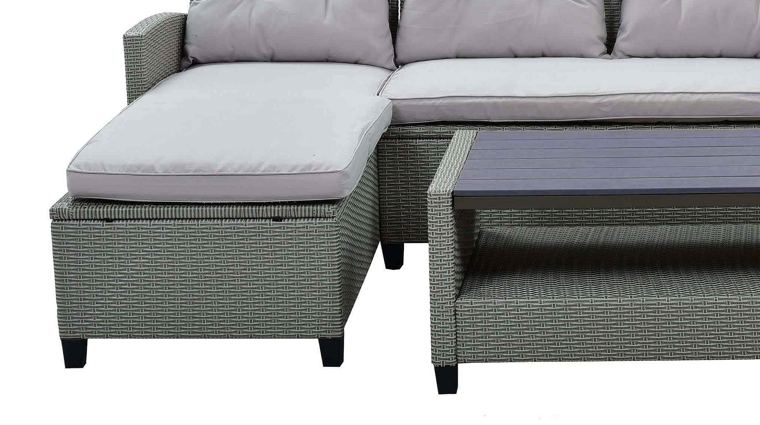 Gartenmöbel Set 3-teilig Gartentisch 92 x 56 cm - CHILL