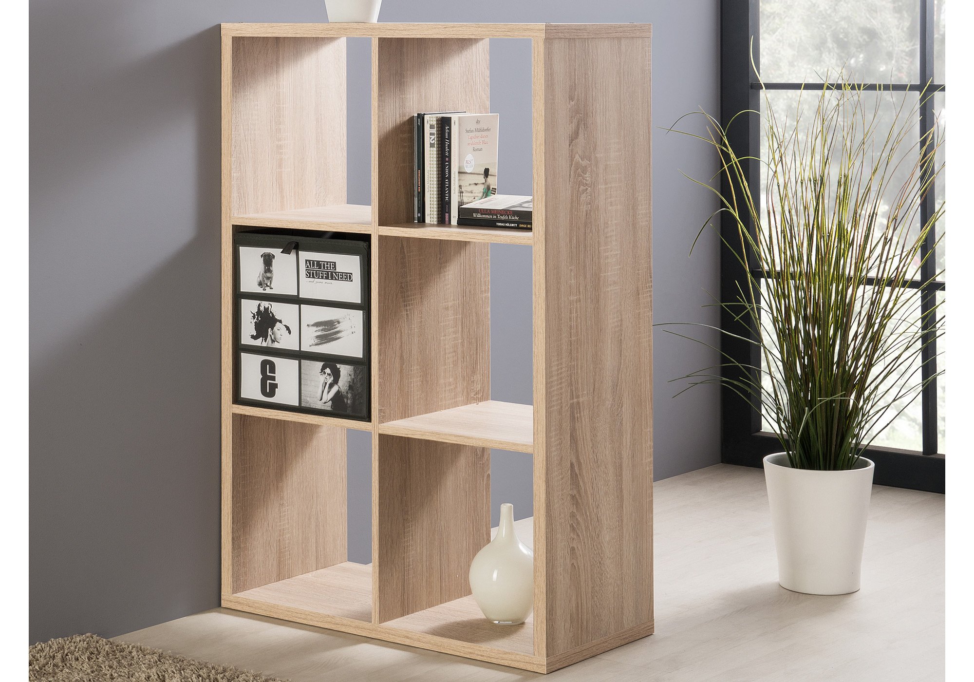 Standregal Sonoma Eiche  73 x 107 cm - 6 Fächer - MAX