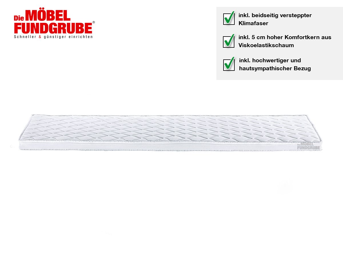 Viskoschaum - Topper 100 x 200 cm Höhe 7 cm - VALENTIN