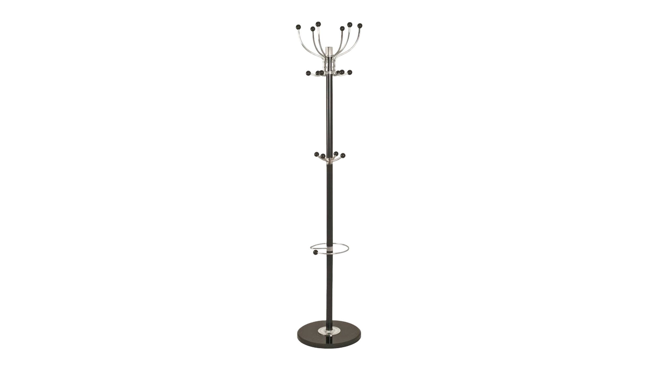 Kleiderständer schwarz - chrom 38 cm Breite - MECKIE Kleiderständer schwarz - chrom 38 cm Breite - MECKIE
