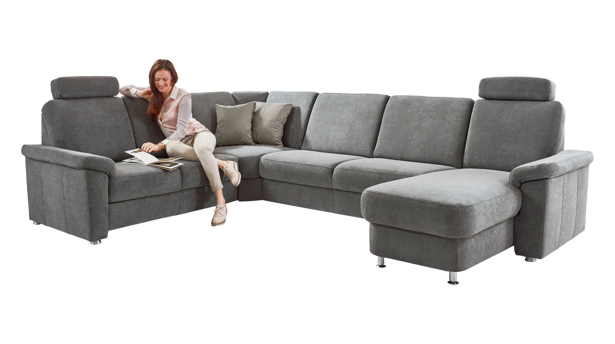 Couchliebe® Wohnlandschaft planbar - charly grey - Premium Version - TRIEST Couchliebe® Wohnlandschaft planbar - charly grey - Premium Version - TRIEST