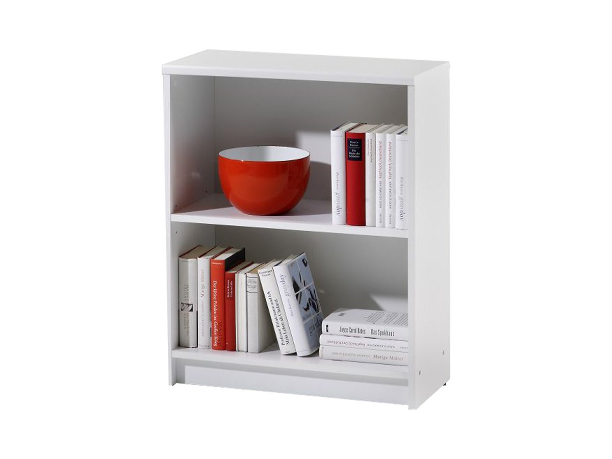 Bücherregal Standregal weiß 60 x 78 cm - 1 Einlegeboden - LILLY Bücherregal Standregal weiß 60 x 78 cm - 1 Einlegeboden - LILLY