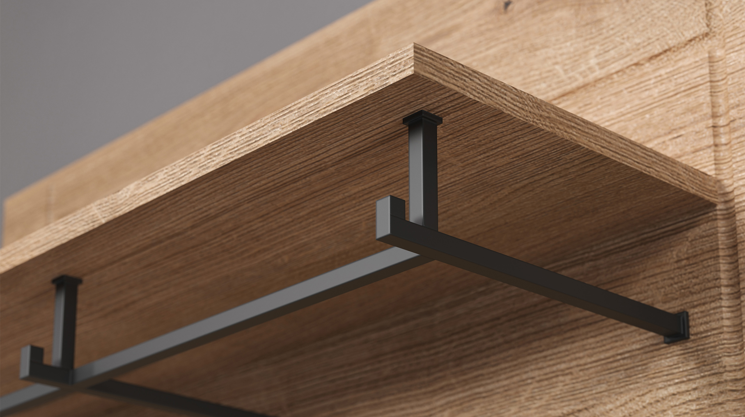 Wandgarderobe Paneel 91 x70 cm Eiche - JARON 