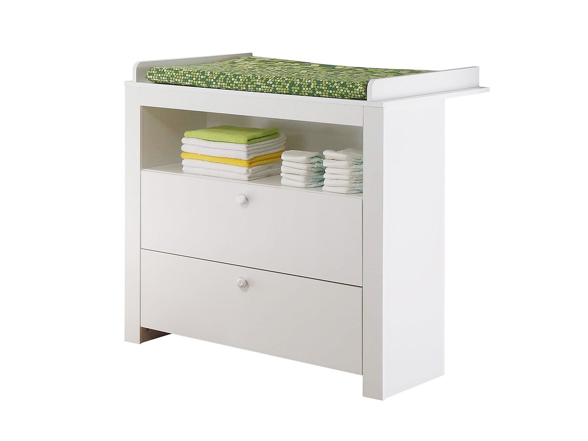 Kommode Wickelkommode weiß 96 cm - OLIVIA Kommode Wickelkommode weiß 96 cm - OLIVIA