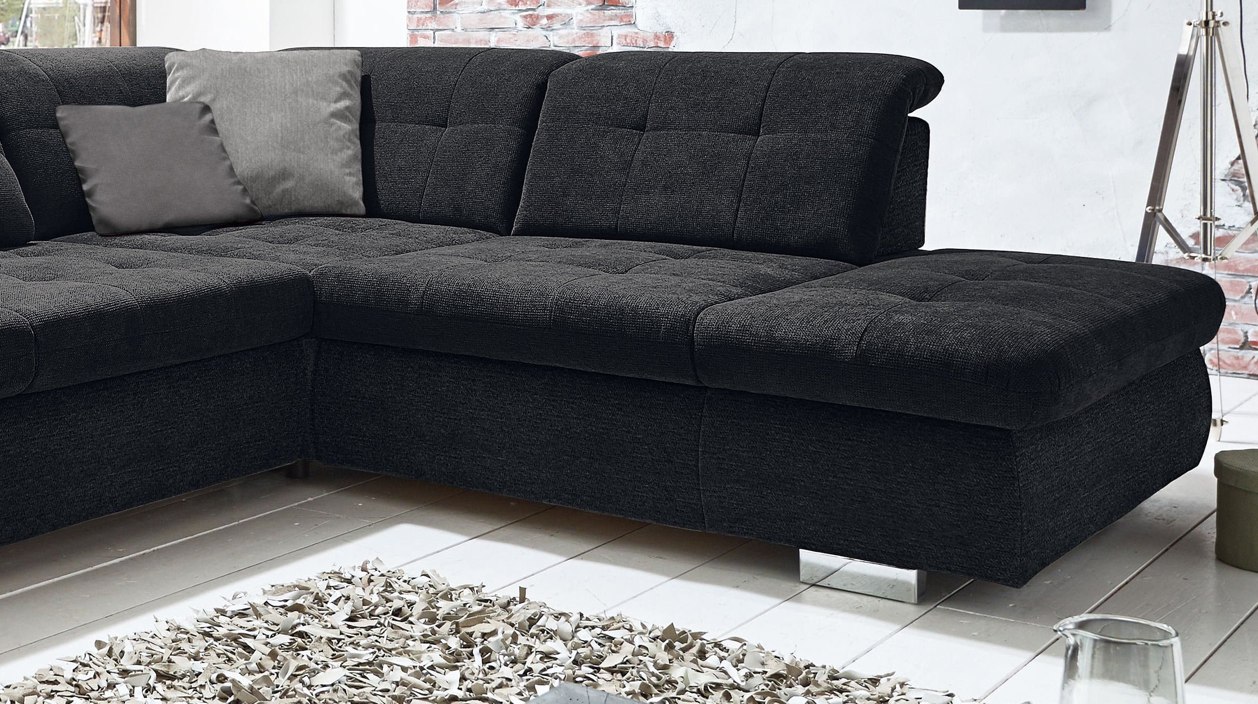 Couchliebe® Wohnlandschaft planbar - schwarz - Basis Version - VITTORIA