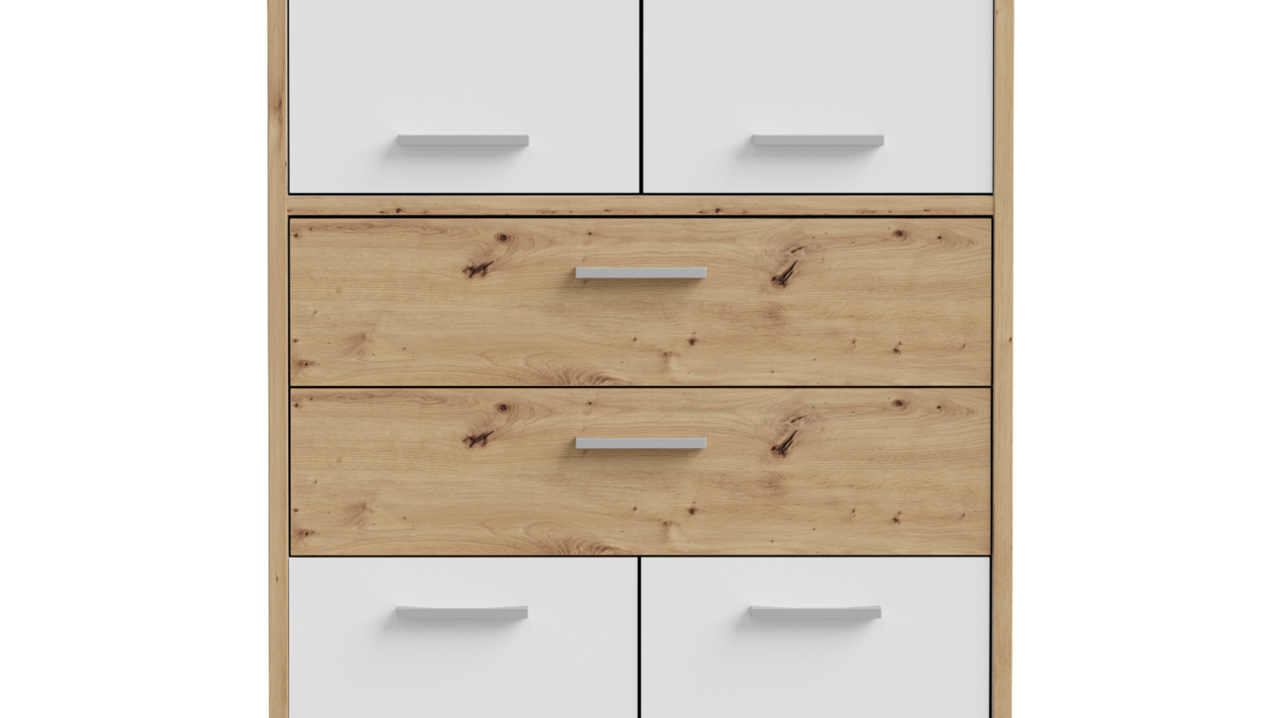 Mehrzweckschrank Artisan Eiche - weiß 85 x 226 cm - KEFLAVIK