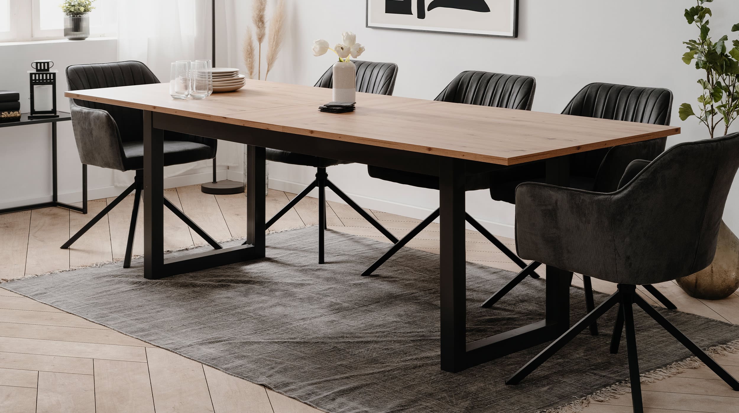 Esstisch 200 - 240 ausziehbar Artisan Eiche - DENVER