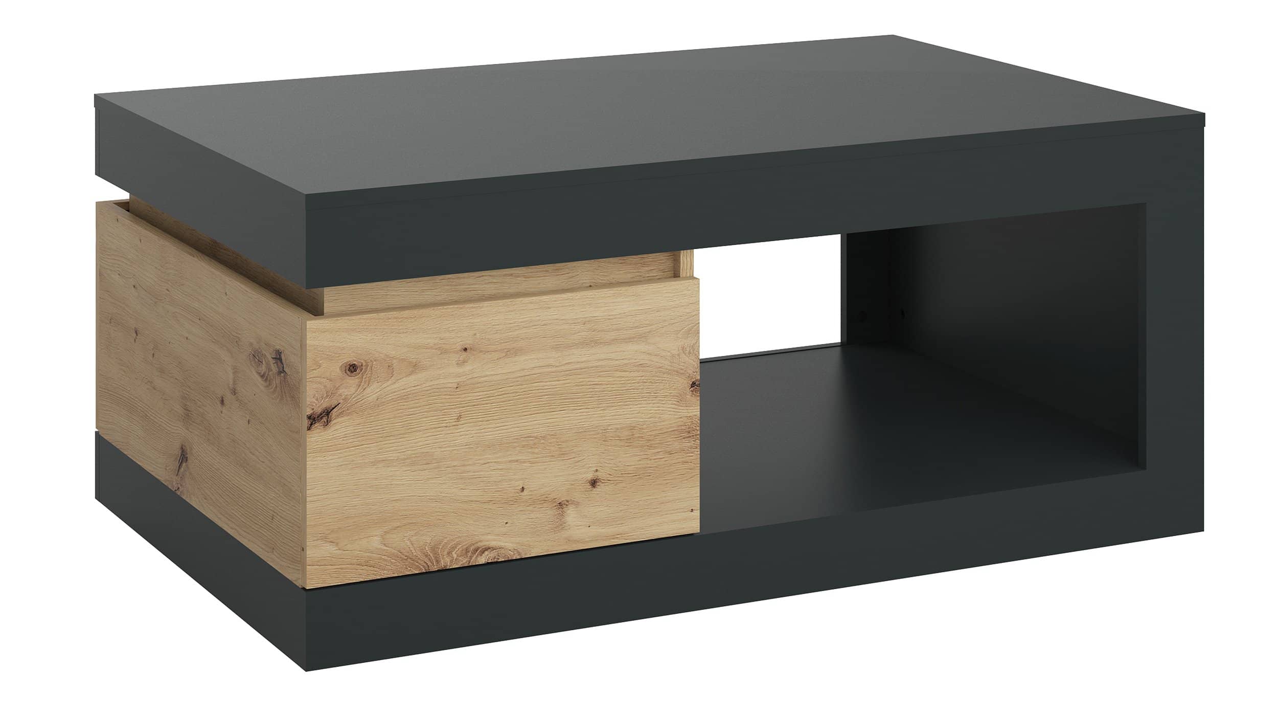 Couchtisch grau - Artisan Eiche - 110 x 70 cm - LUCI Couchtisch Artisan Eiche - grau 110 x 70 cm - LUCI