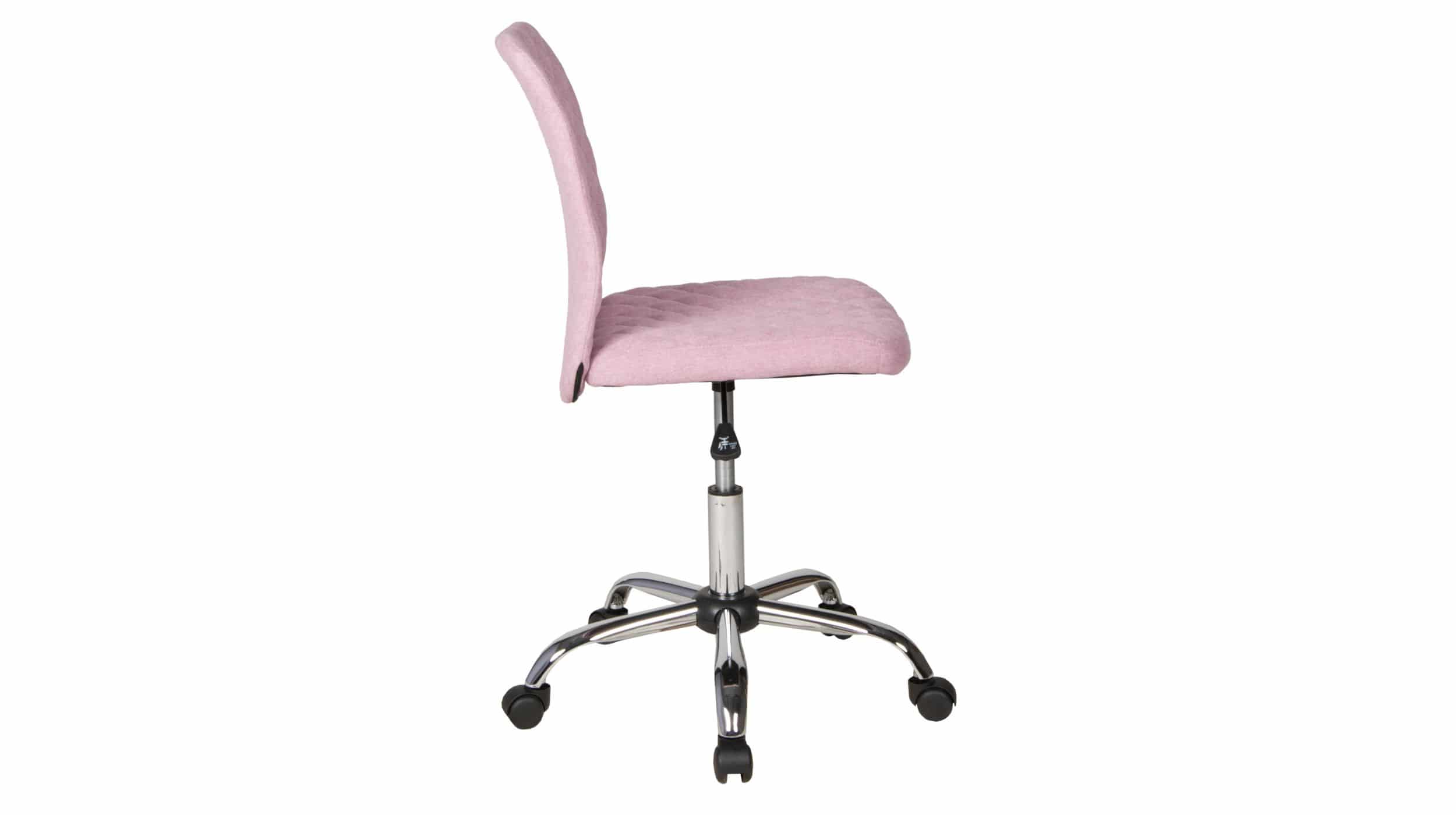 Bürostuhl Drehstuhl höhenverstellbar Mikrofaser rosa - MILO