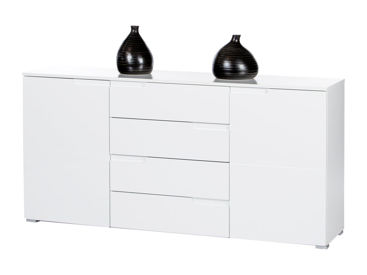 Sideboard weiß hochglanz 165 cm 2-türig - SPICE Sideboard weiß hochglanz 165 cm 2-türig - SPICE