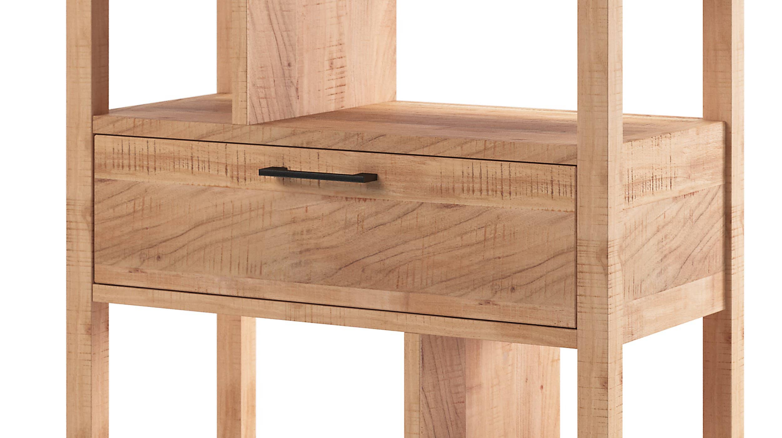 Standregal Akazie massiv 147 x 75 cm - 8 Fächer - BENIKO