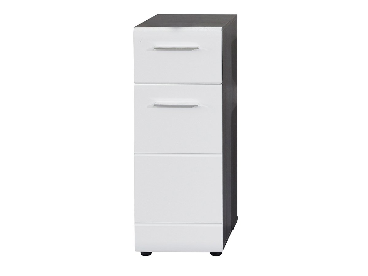 Bad Unterschrank Rauchsilber - weiß 30 cm 1-türig - LINE Bad Unterschrank Rauchsilber - weiß 30 cm 1-türig - LINE