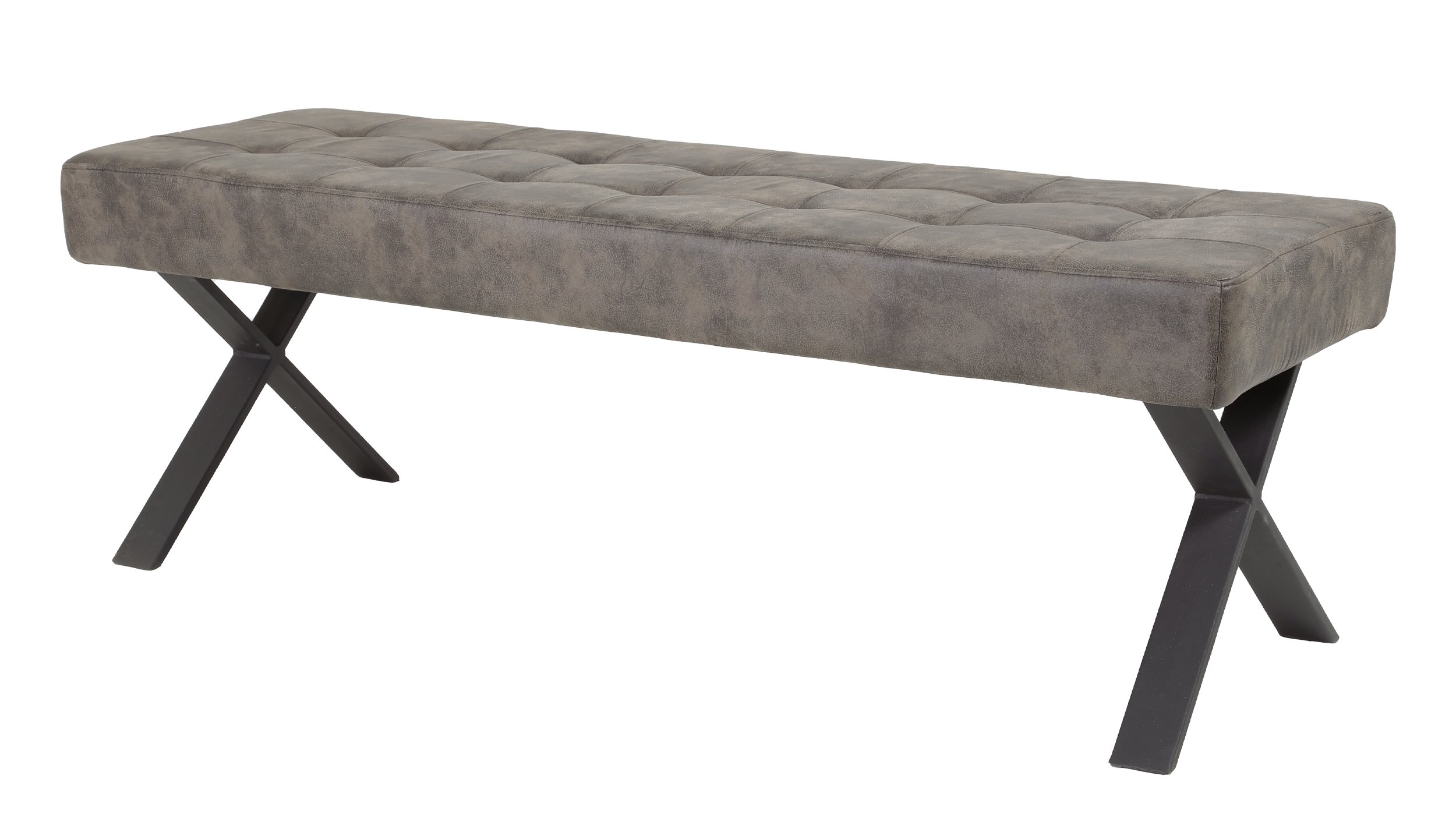 Sitzbank 140 cm Lederlook braun Bank - DONNA Sitzbank 140 cm Lederlook braun Bank - DONNA