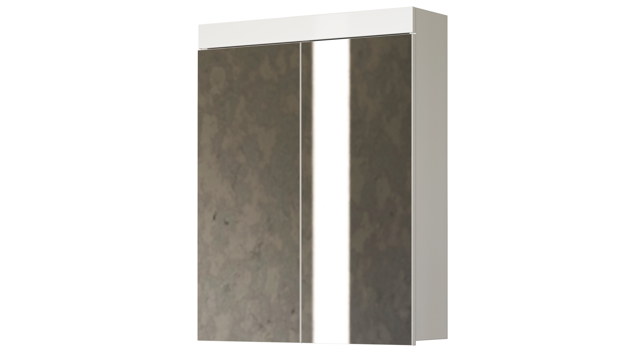 Spiegelschrank weiß hochglanz 60 cm - AMANDA Spiegelschrank weiß hochglanz 60 cm - AMANDA