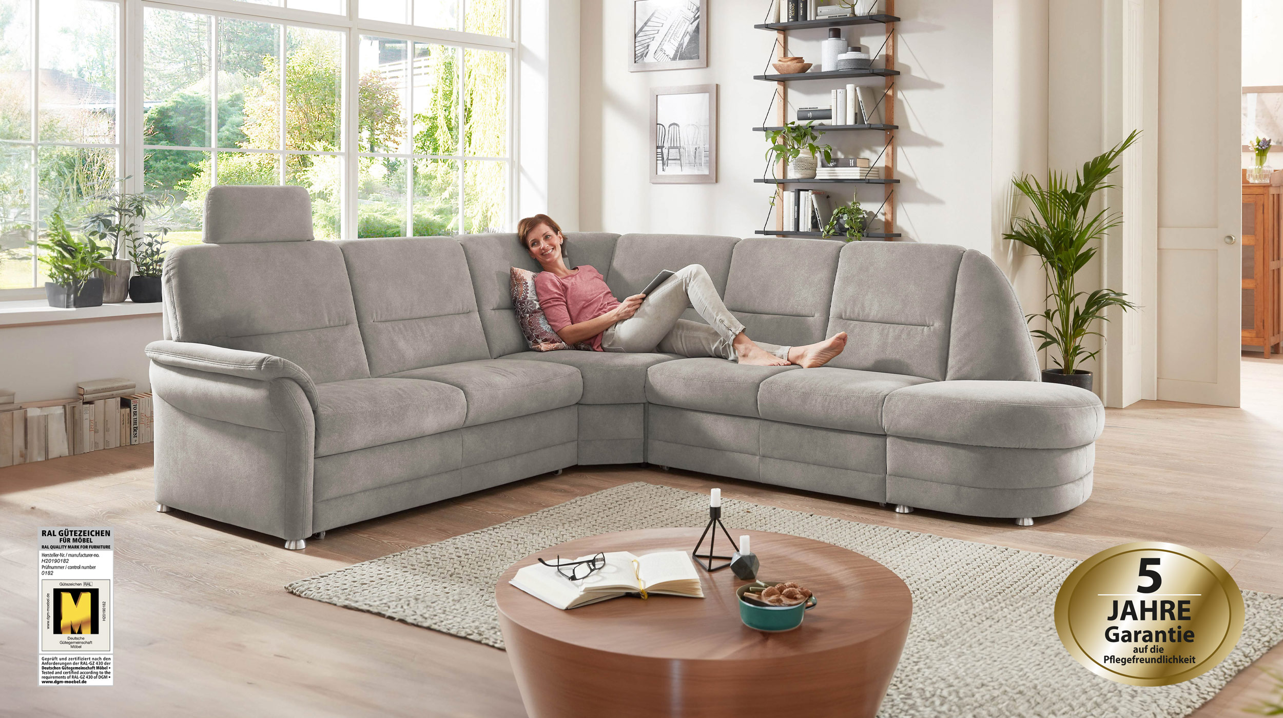 Couchliebe® Wohnlandschaft planbar - saddle alu - Premium Version Q+ - HERMASO