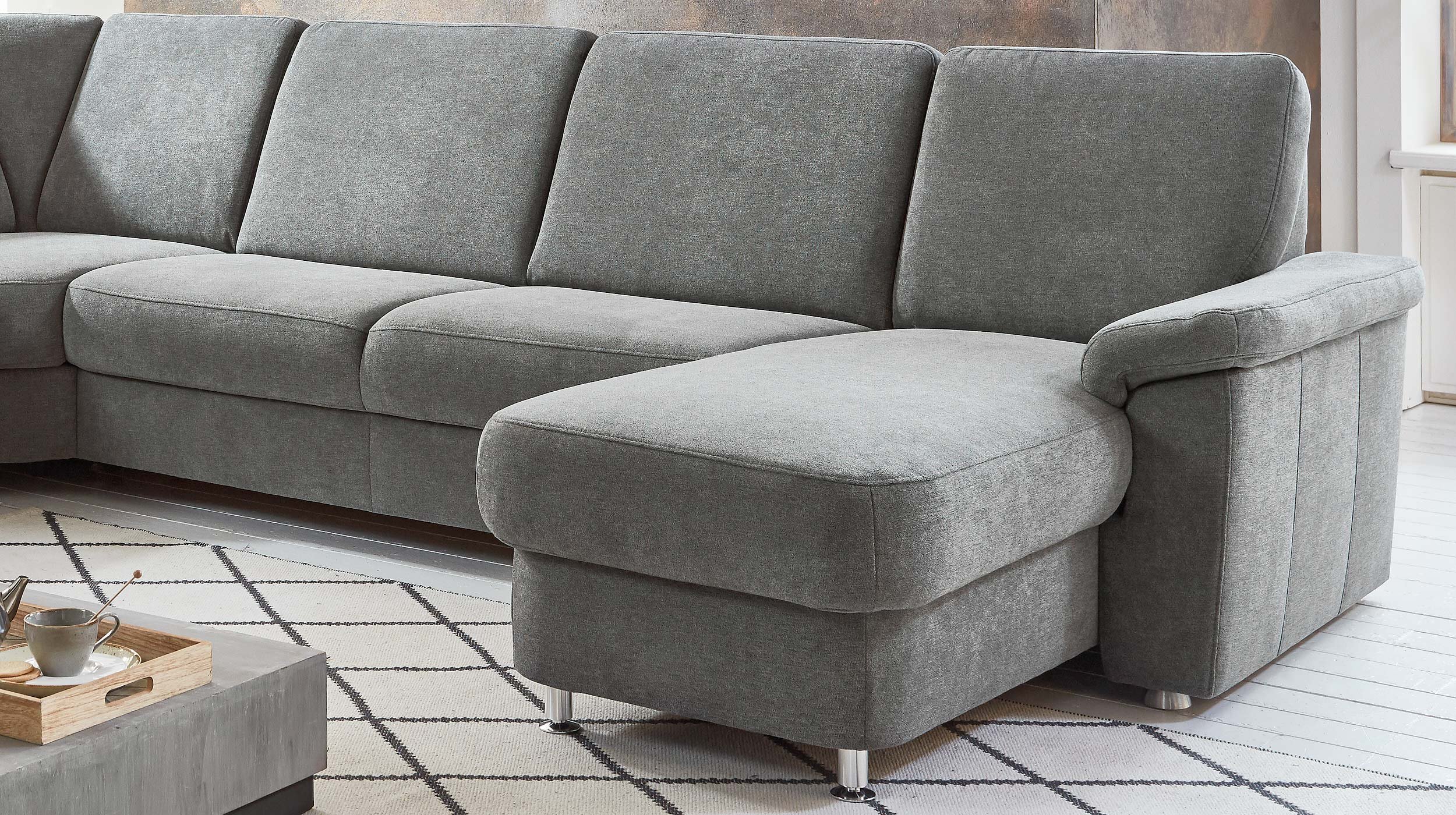 Couchliebe® Wohnlandschaft planbar - charly grey - Basis Version - TRIEST
