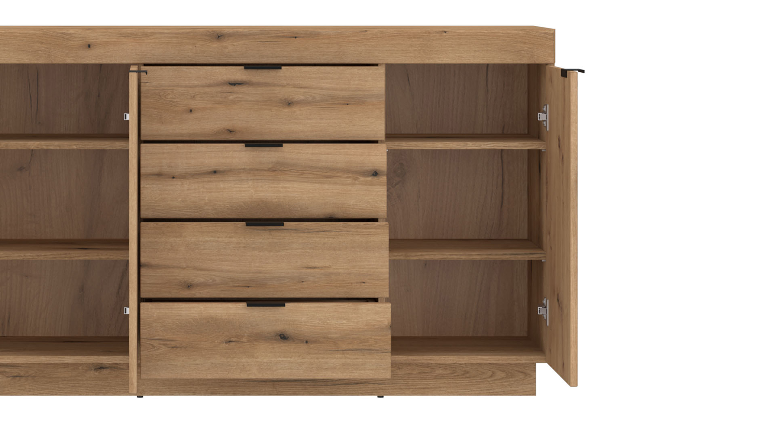 Sidebord 4 Schubladen Coast Evoke Eiche 186 cm - DELAMAR